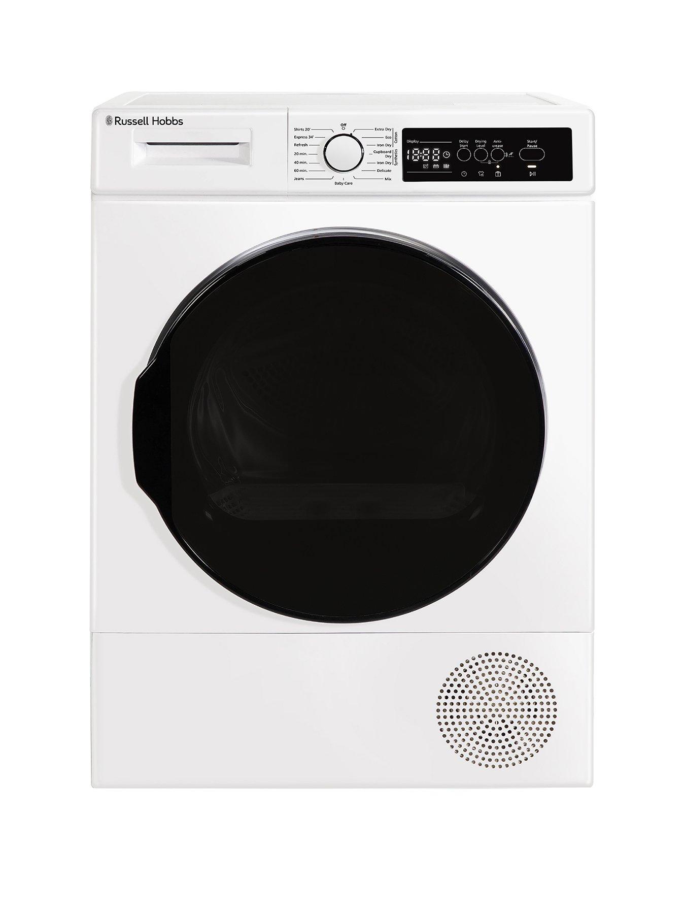 front image of russell-hobbs-rh9hptd1e12w-9kg-heat-pump-tumble-dryer-white