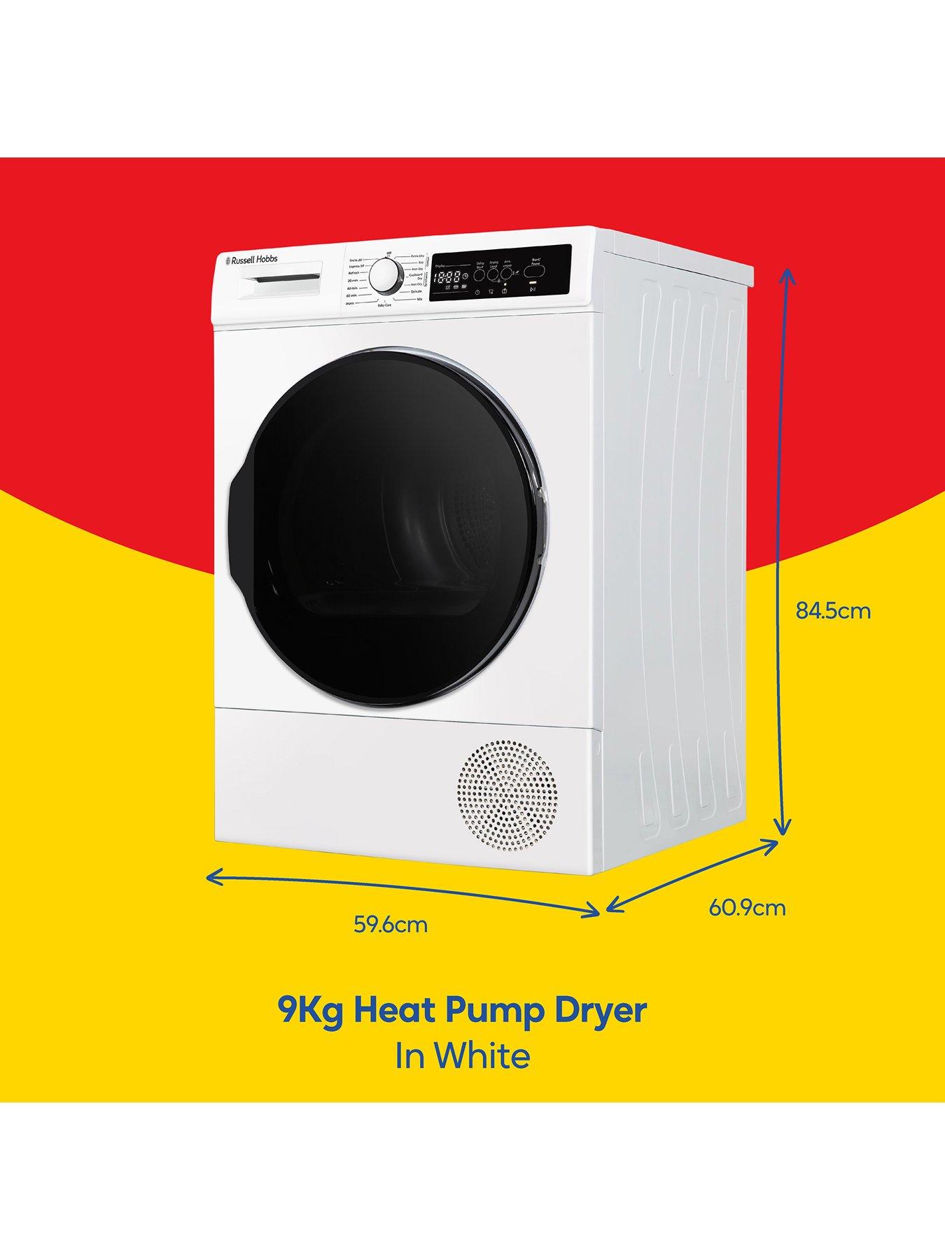 stillFront image of russell-hobbs-rh9hptd1e12w-9kg-heat-pump-tumble-dryer-white