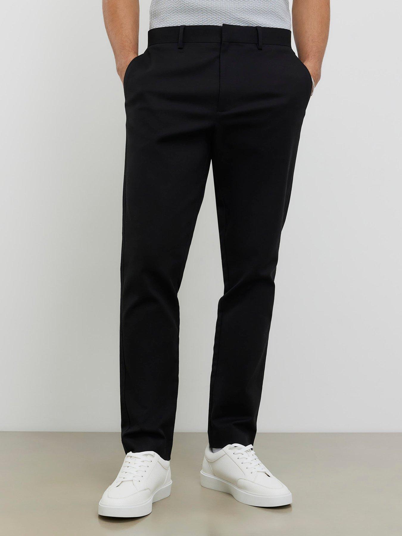 Image 1 of 4 of River Island Core Slim Chino - Black
