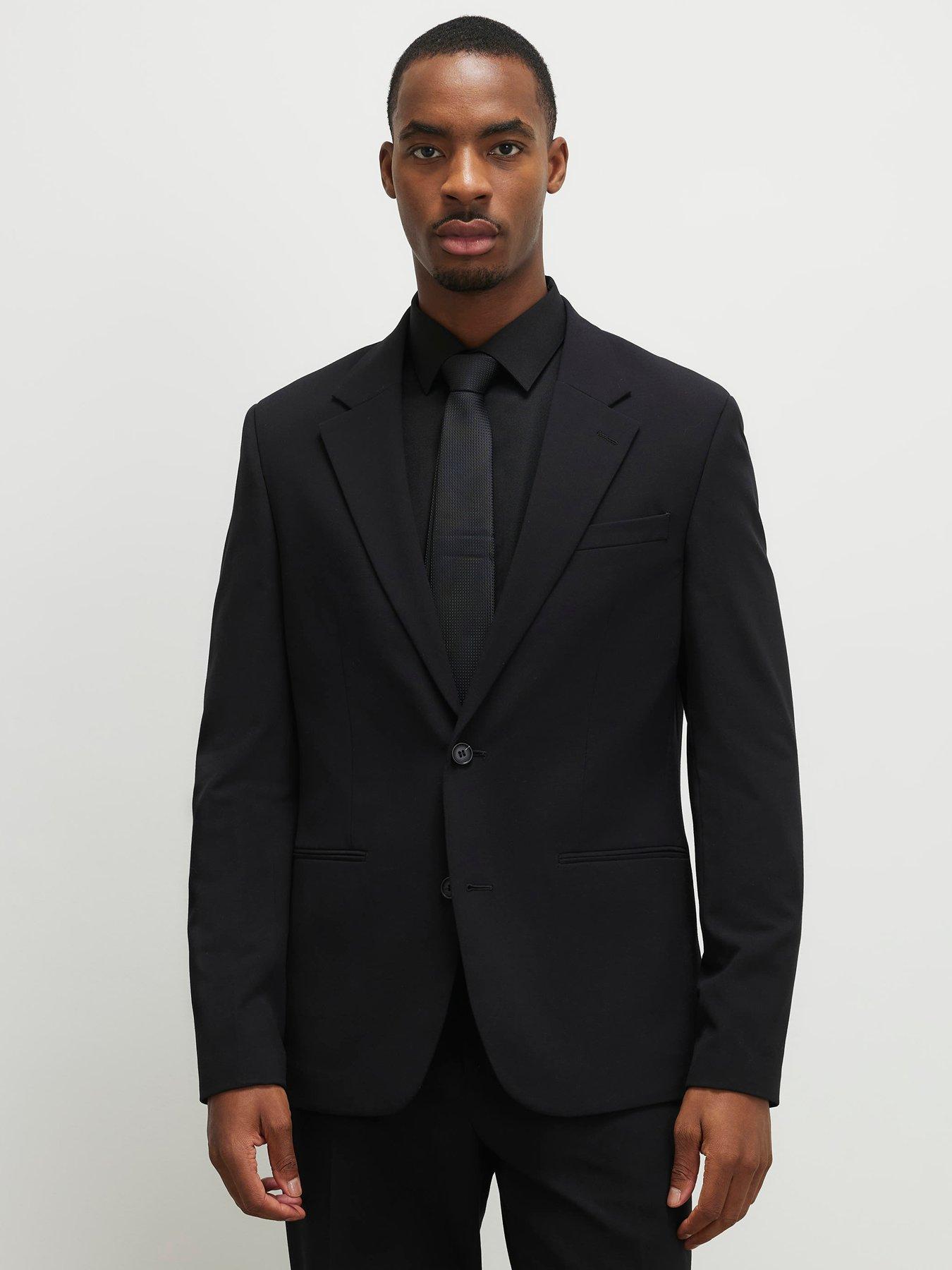  image of river-island-slim-core-suit-jacket-black