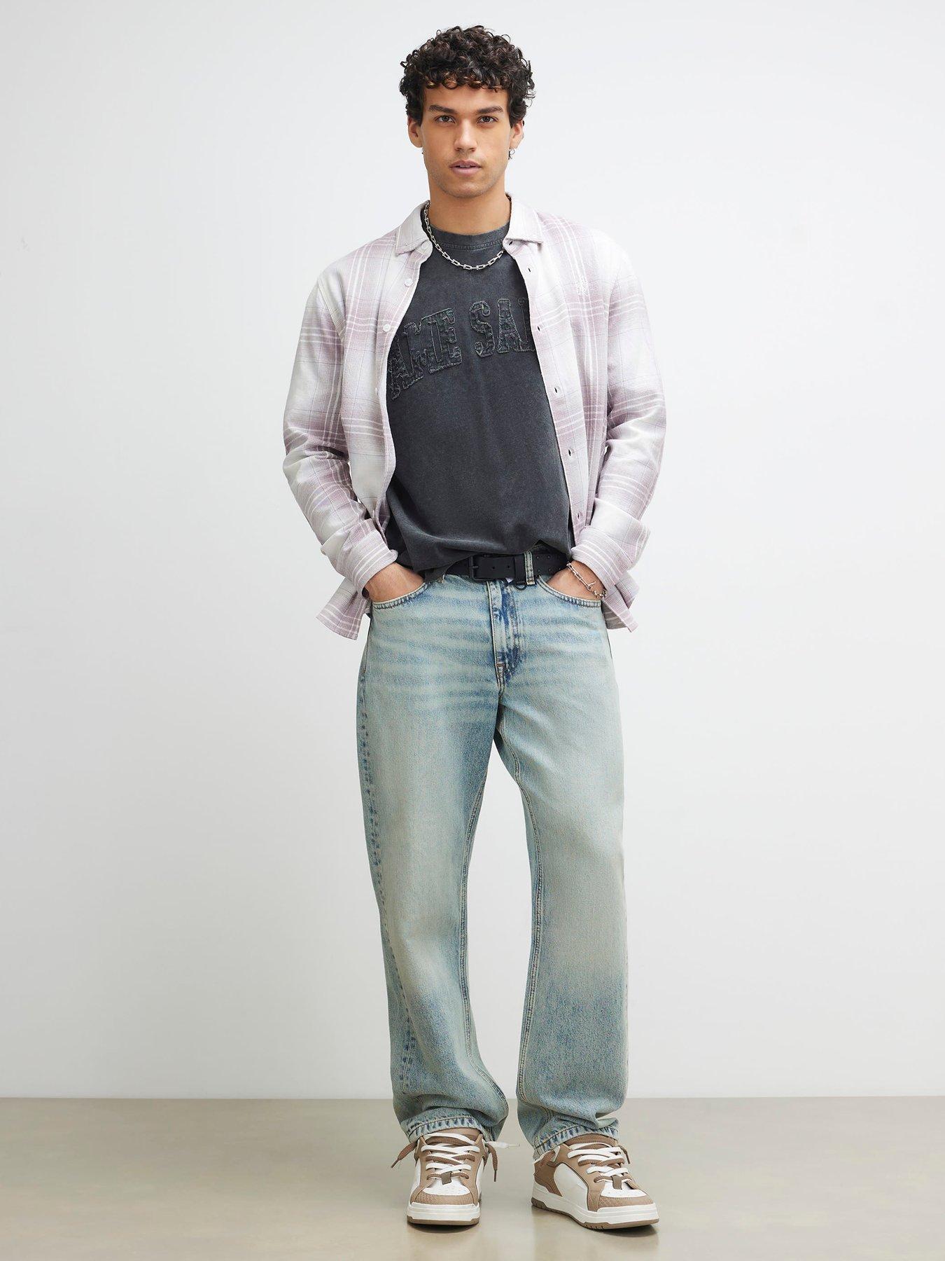Image 3 of 6 of River Island Short Sleeve Ame Saint T-Shirt - Black