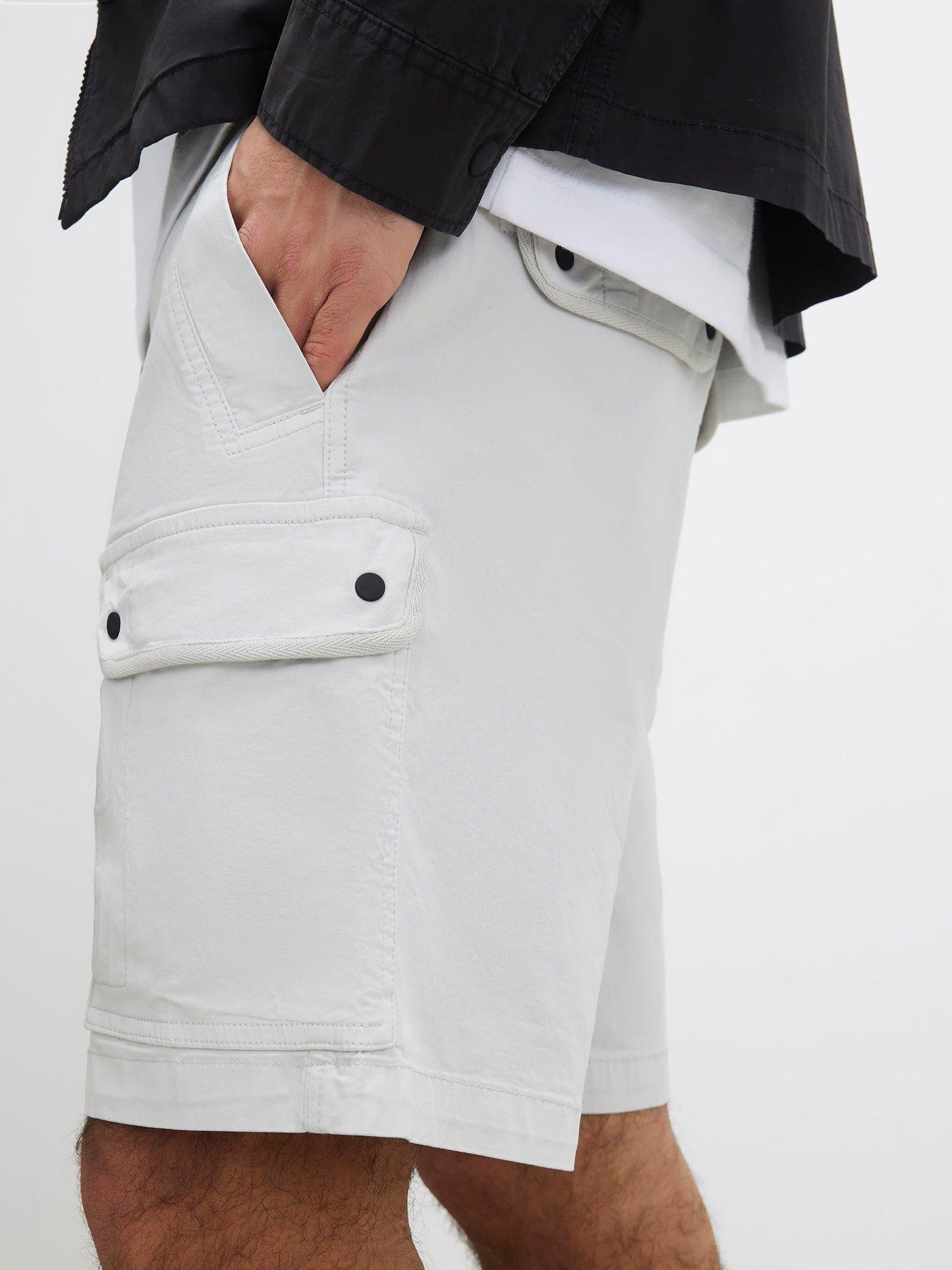 Image 4 of 6 of River Island Romeo Cargo Shorts - Grey