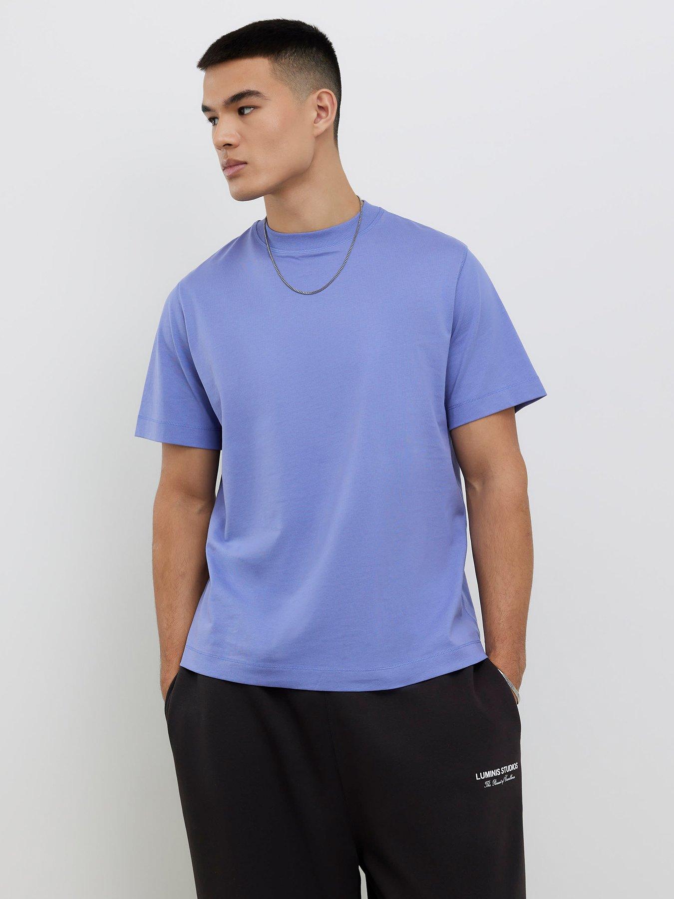 River Island Regular Essentials Short Sleeve T-Shirt - Blue