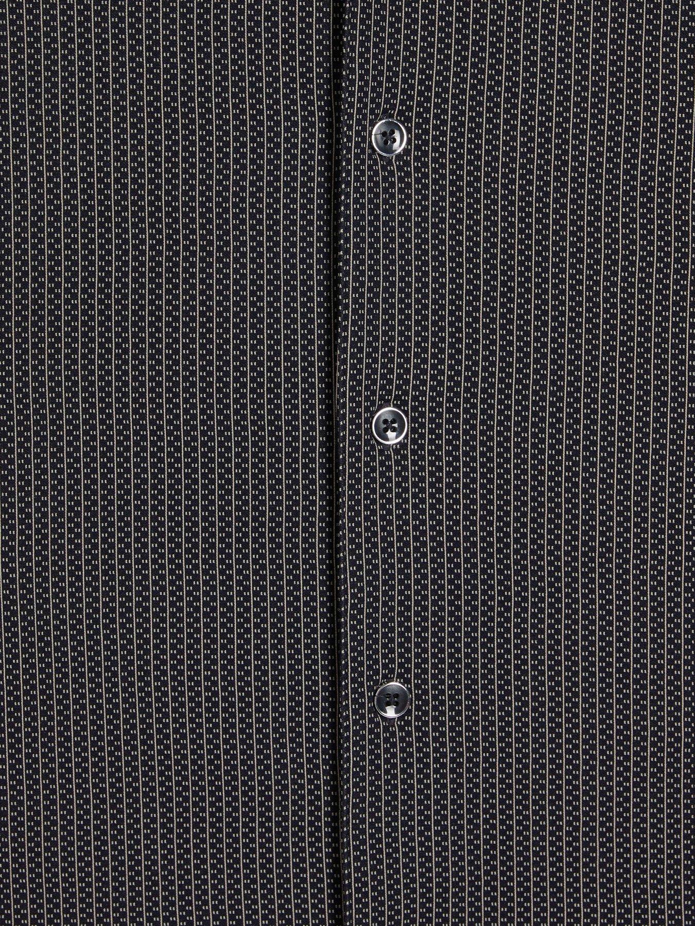 Image 6 of 6 of River Island Check Jacquard Short Sleeve Shirt - Black