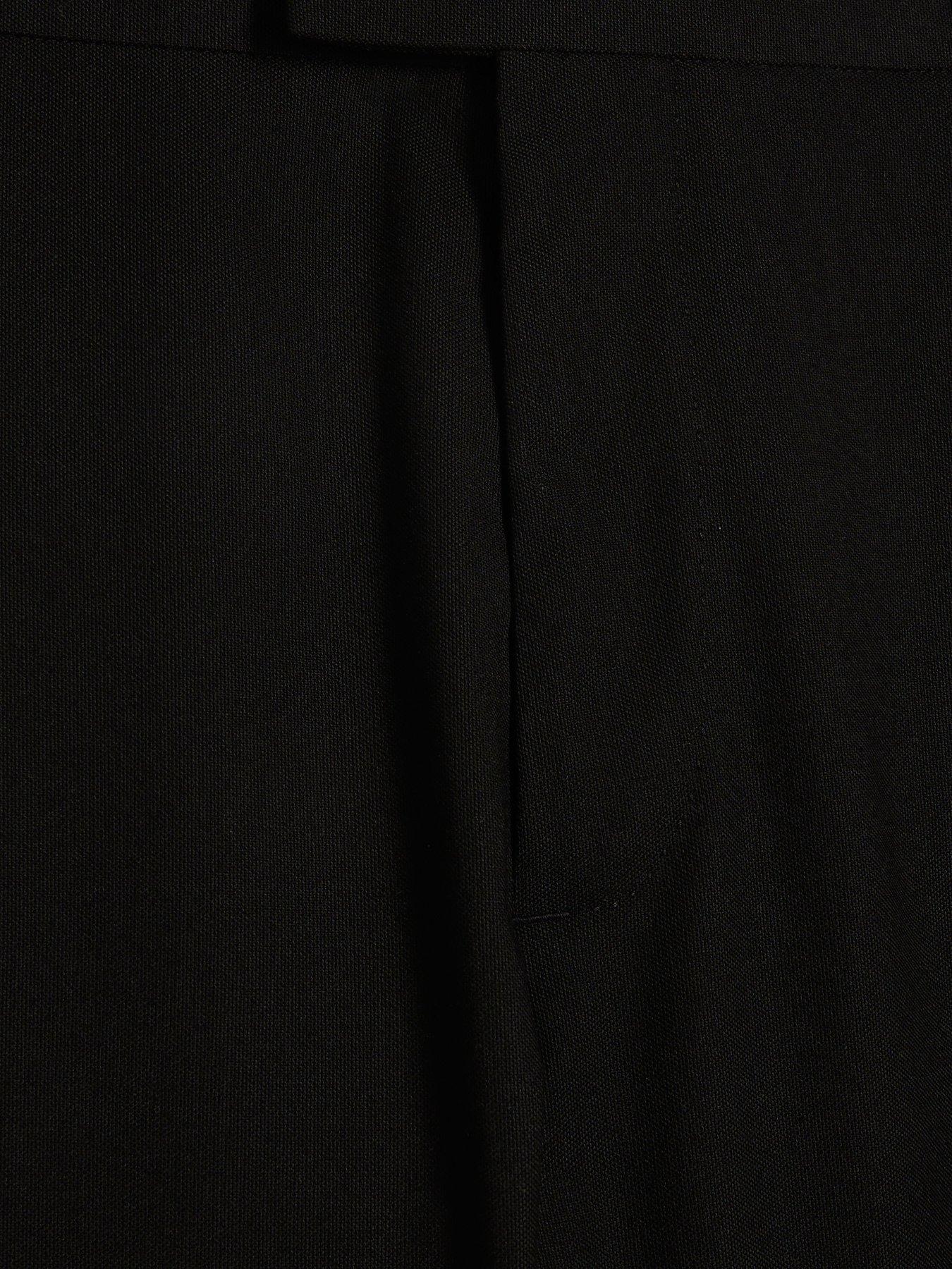 Image 5 of 5 of River Island Peak Slim Tux Trousers - Black