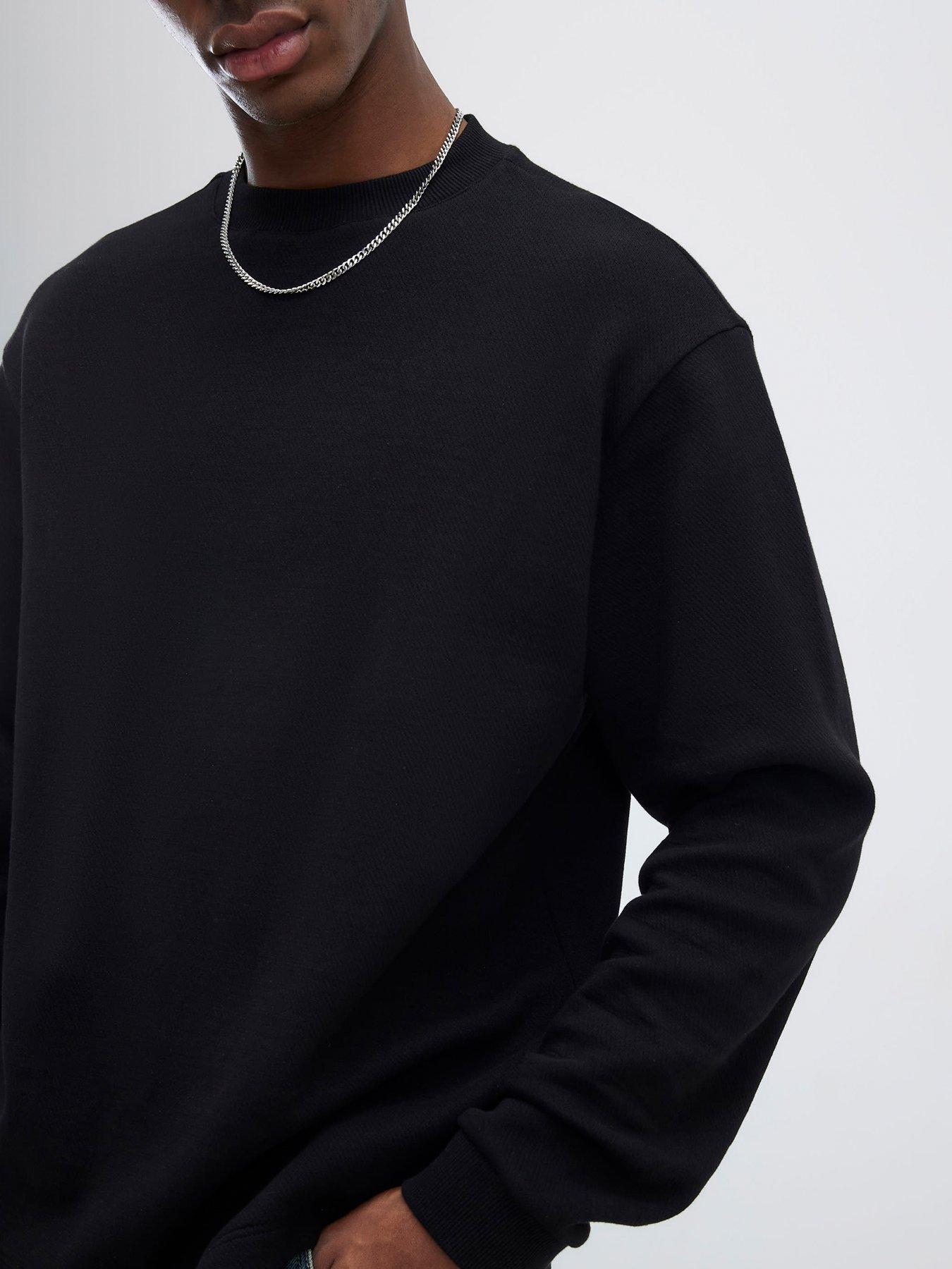 Image 4 of 4 of River Island Long Sleeve Regular Essentials Crew - Black