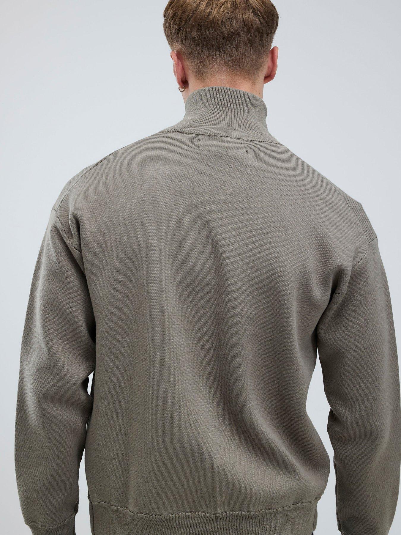 stillFront image of river-island-long-sleeve-clean-zip-through-green