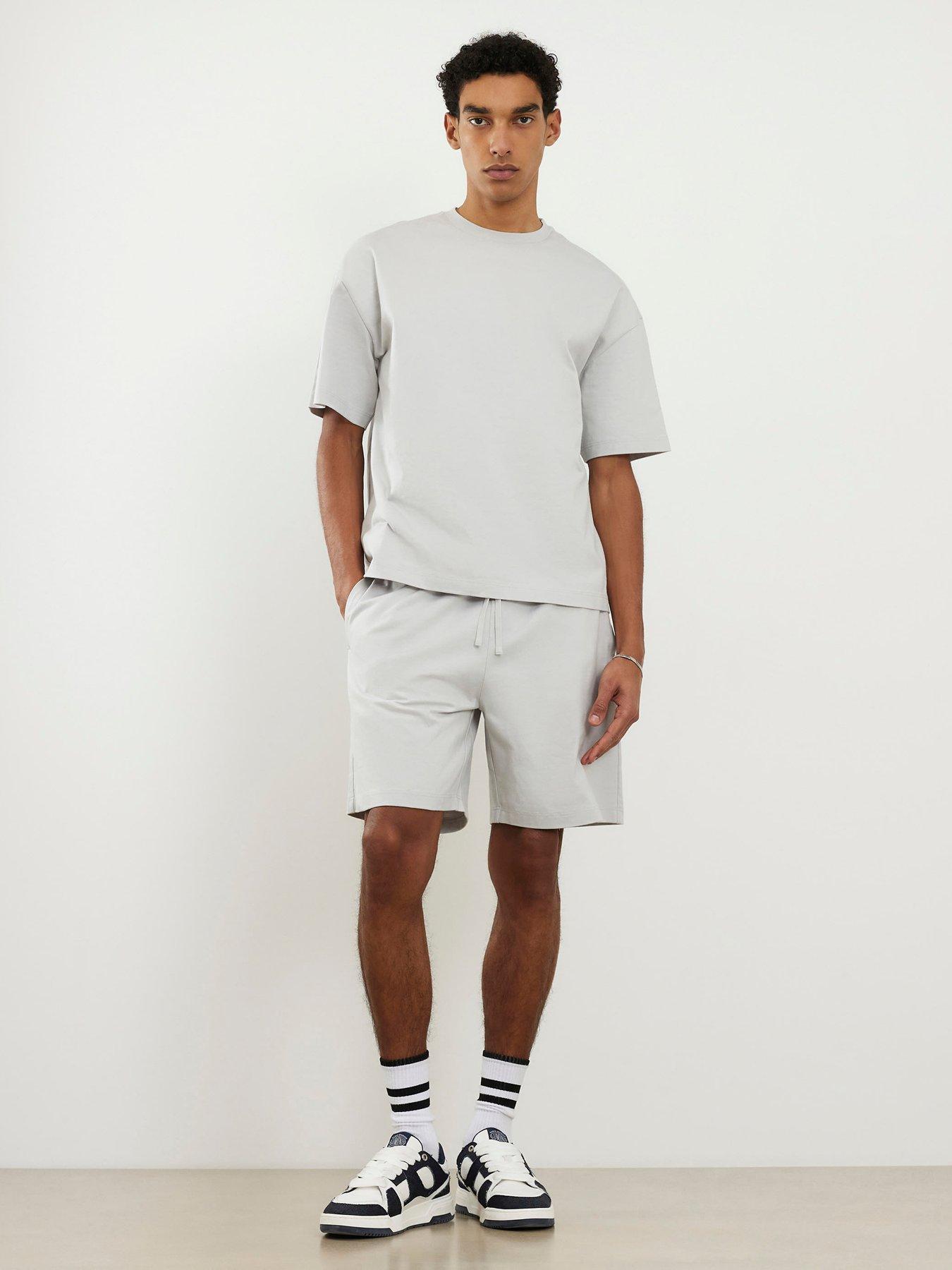 river-island-short-sleeve-boxy-t-shirt-and-short-set-grey