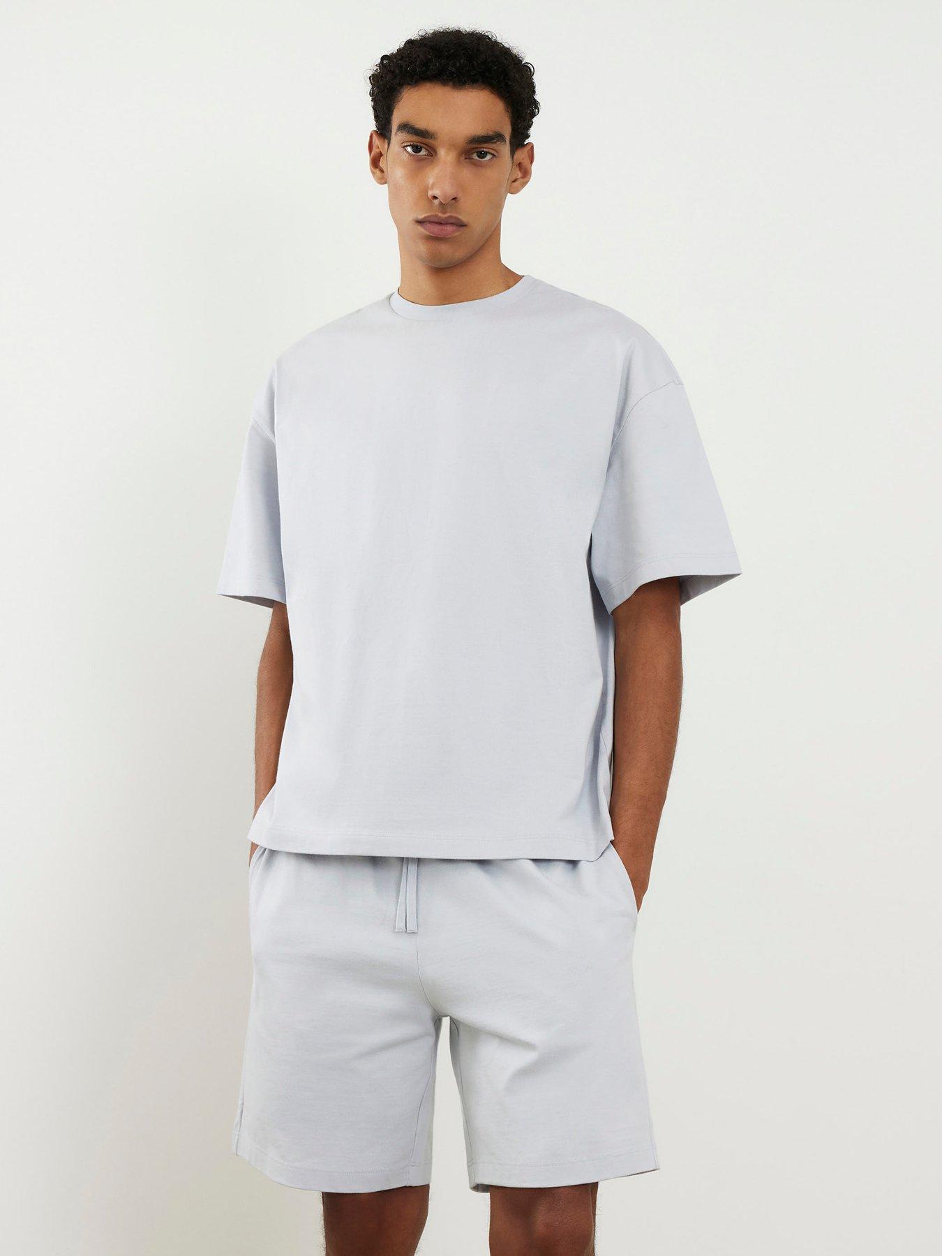River Island Short Sleeve Boxy T-Shirt And Short Set - Blue