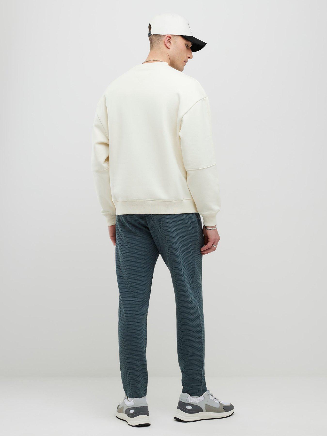  image of river-island-slim-bubble-interlock-joggers-grey