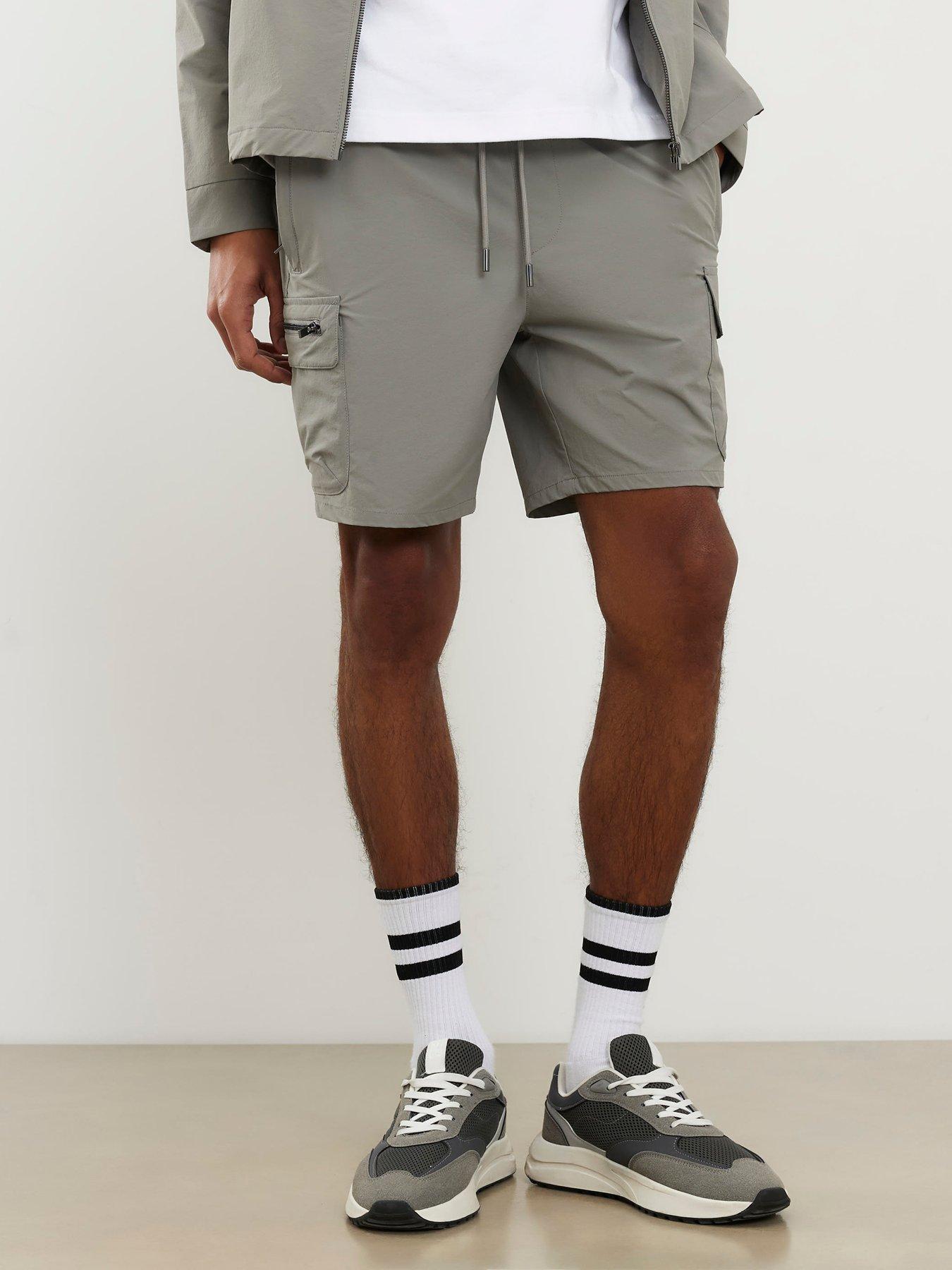 River Island Cairo Skinny Cargo Shorts - Grey