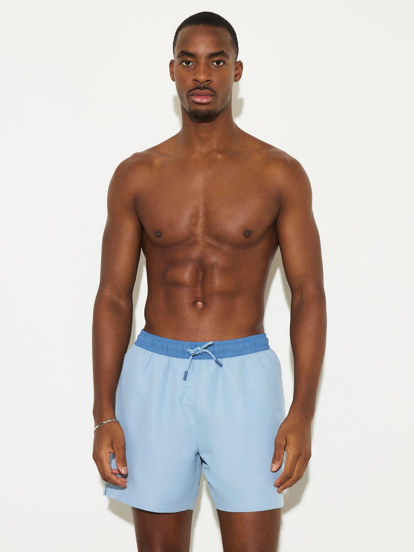 River Island Orlando Colourblock Swim Shorts - Blue