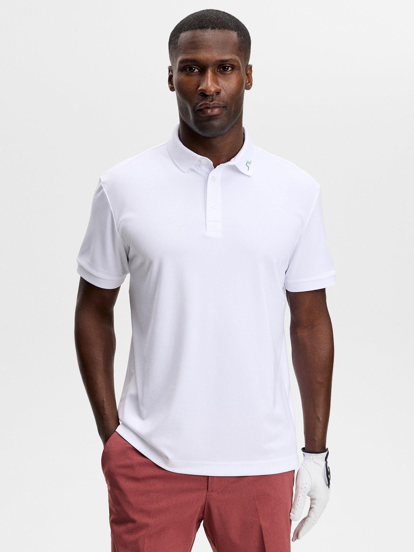 J LINDEBERG Mens Golf Kv Print Polo - White