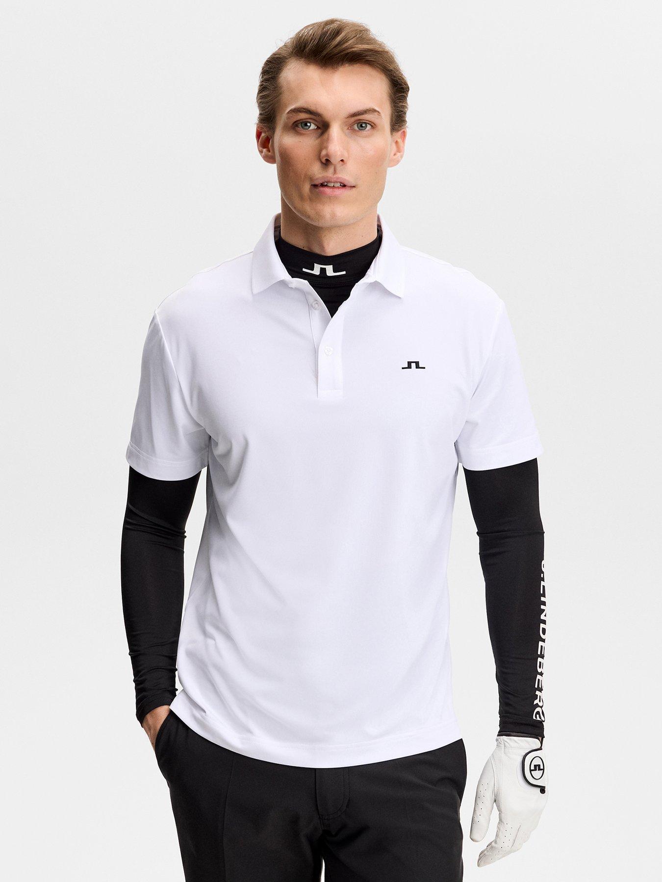 J LINDEBERG Mens Golf Bridge Polo - White