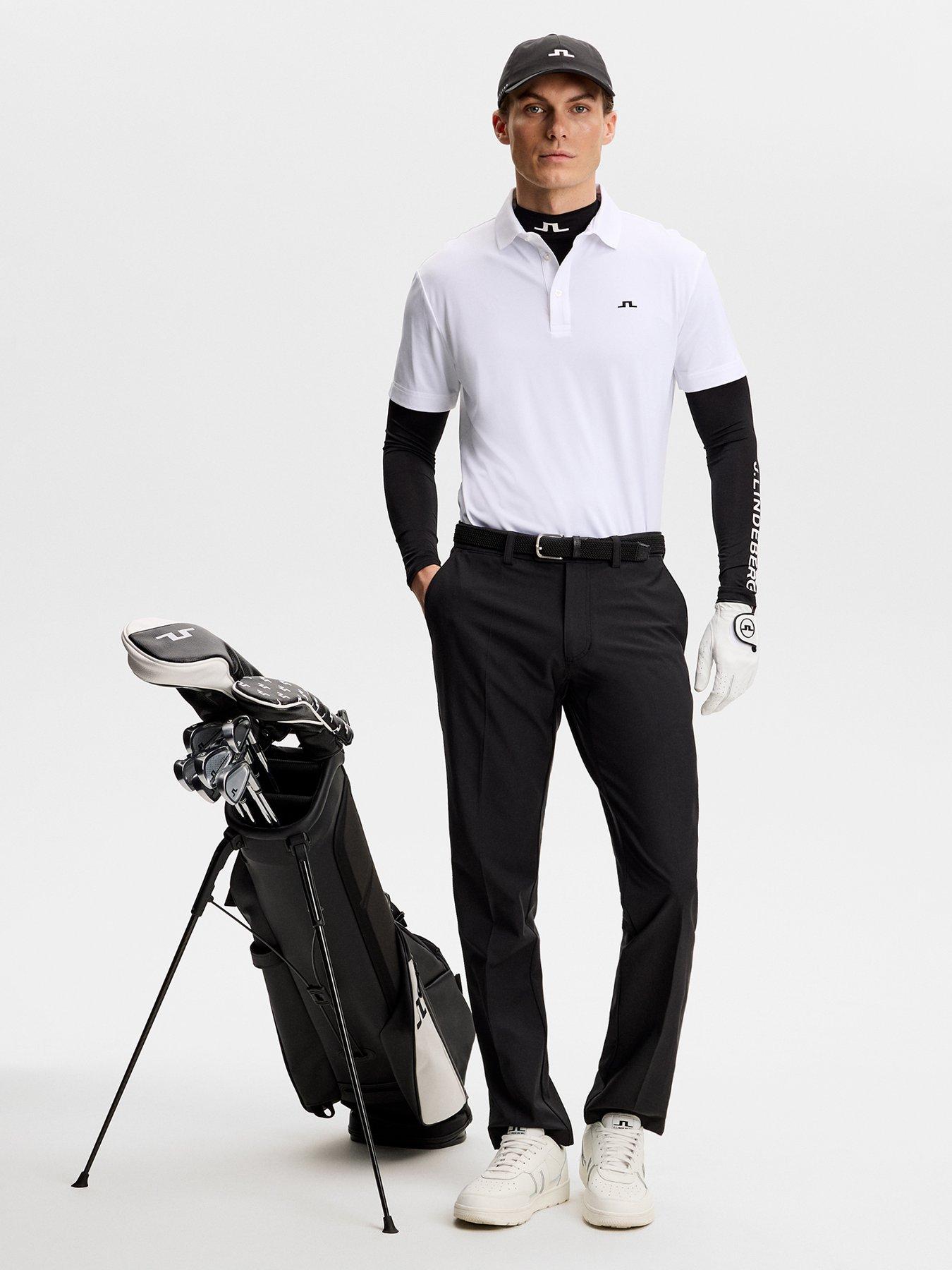 Image 3 of 6 of J LINDEBERG Mens Golf Bridge Polo - White