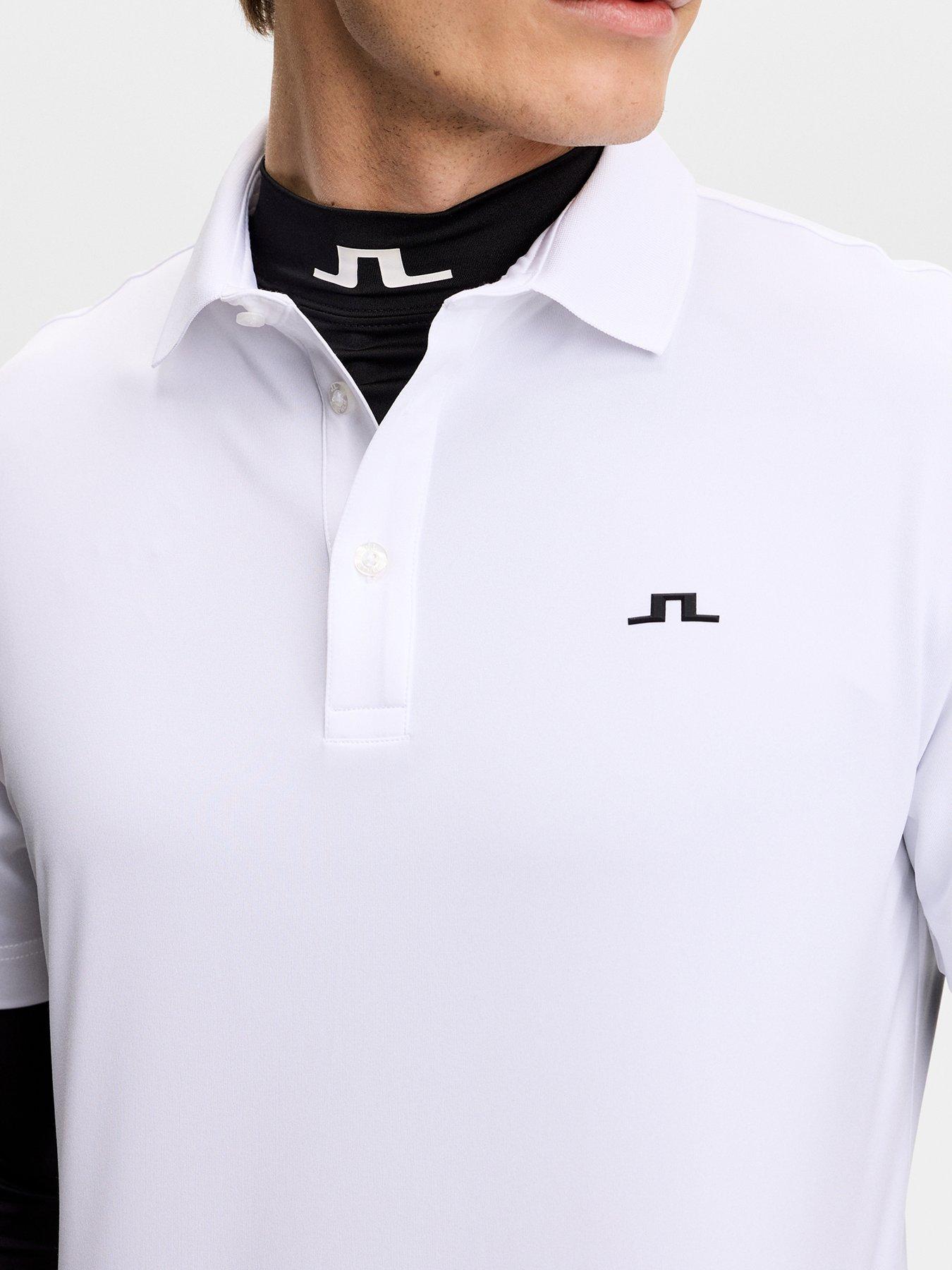 Image 4 of 6 of J LINDEBERG Mens Golf Bridge Polo - White