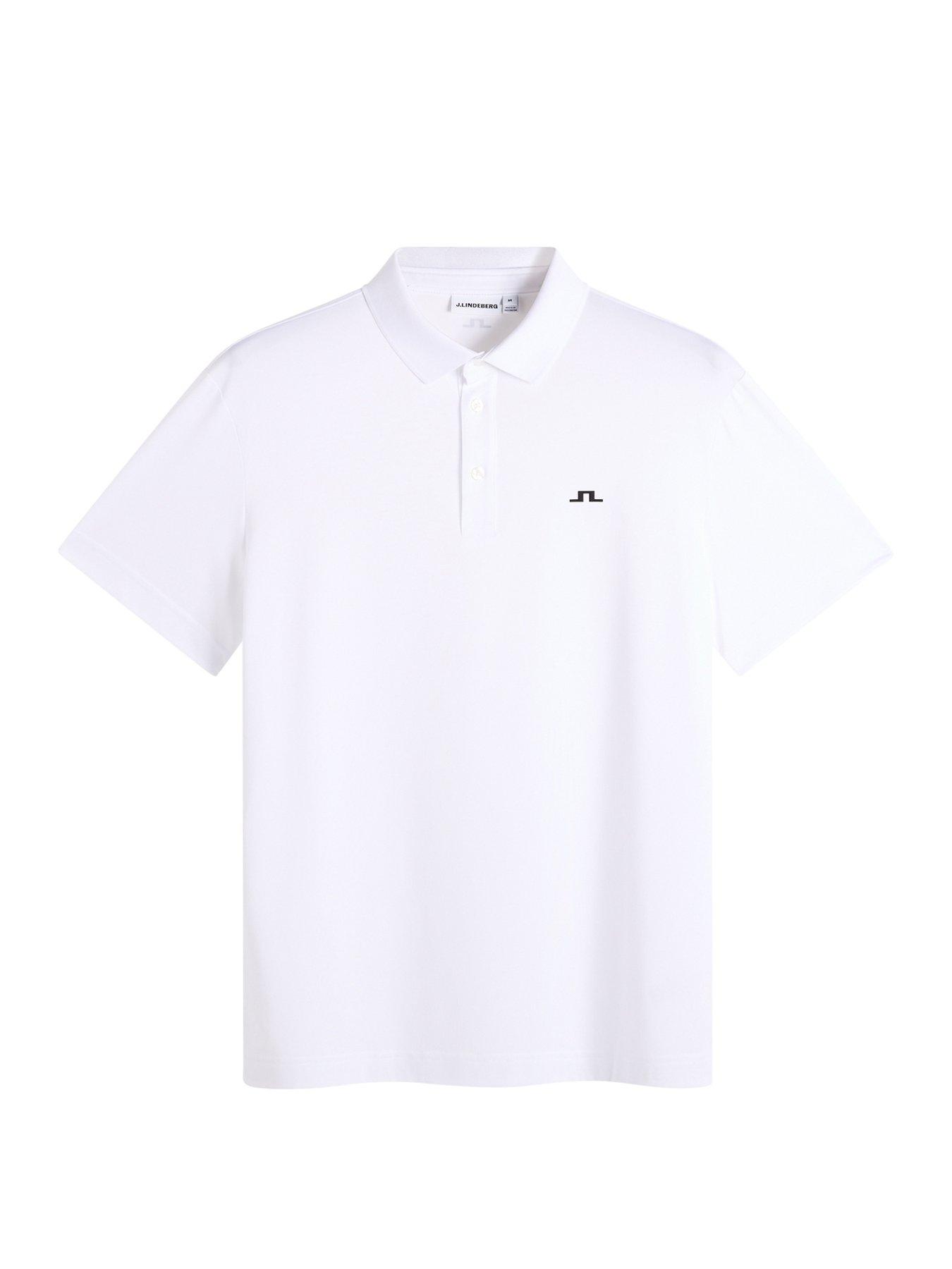 Image 5 of 6 of J LINDEBERG Mens Golf Bridge Polo - White