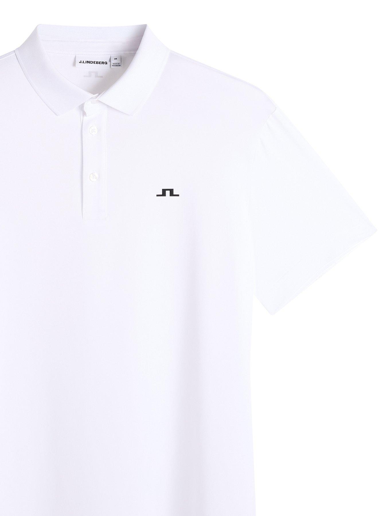 Image 6 of 6 of J LINDEBERG Mens Golf Bridge Polo - White