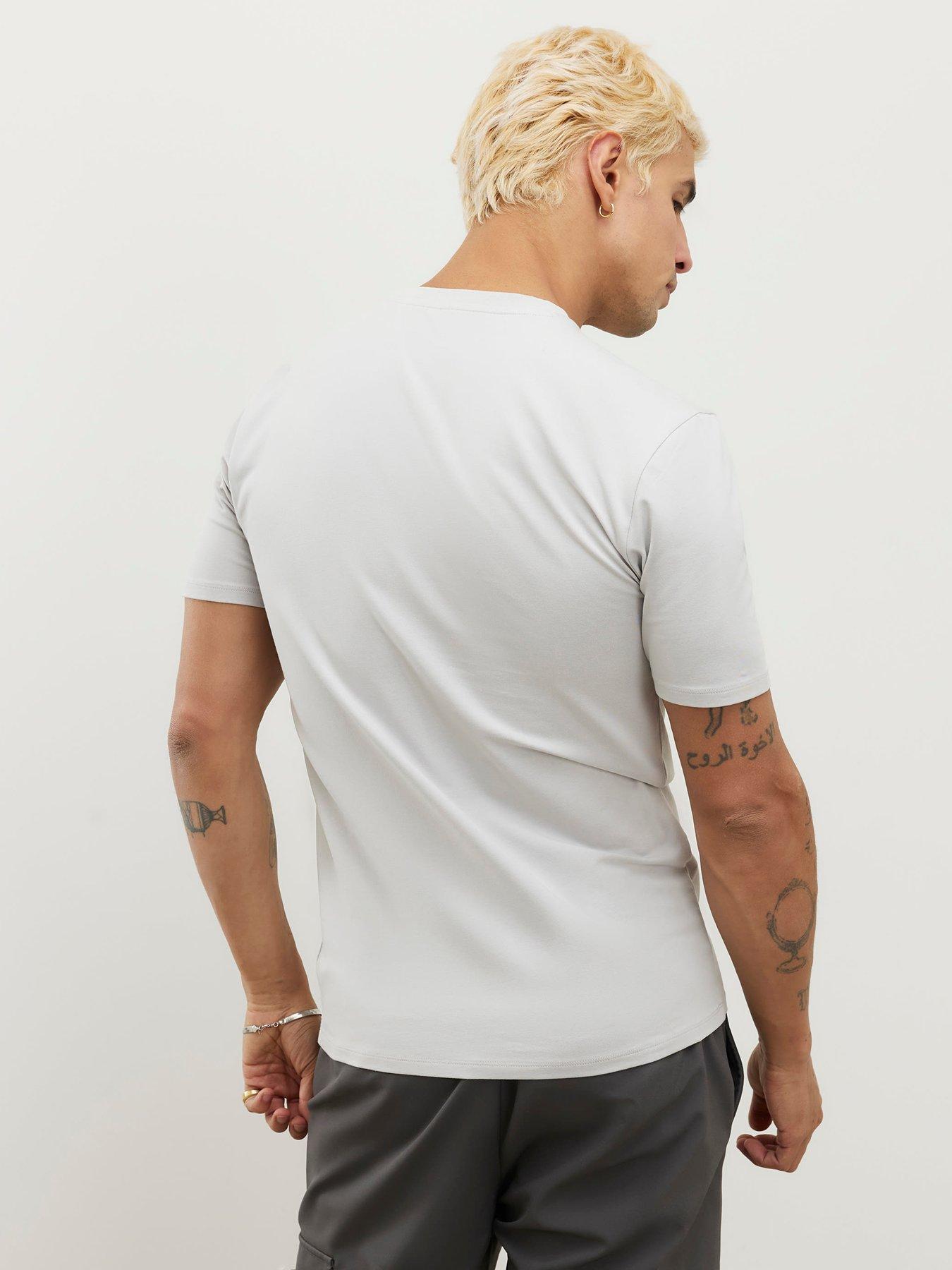 Image 2 of 4 of River Island Muscle Essentials T-Shirt - Grey