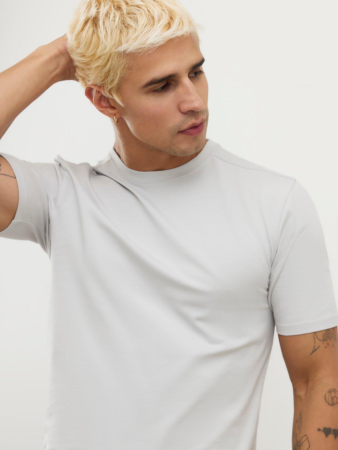 Image 4 of 4 of River Island Muscle Essentials T-Shirt - Grey