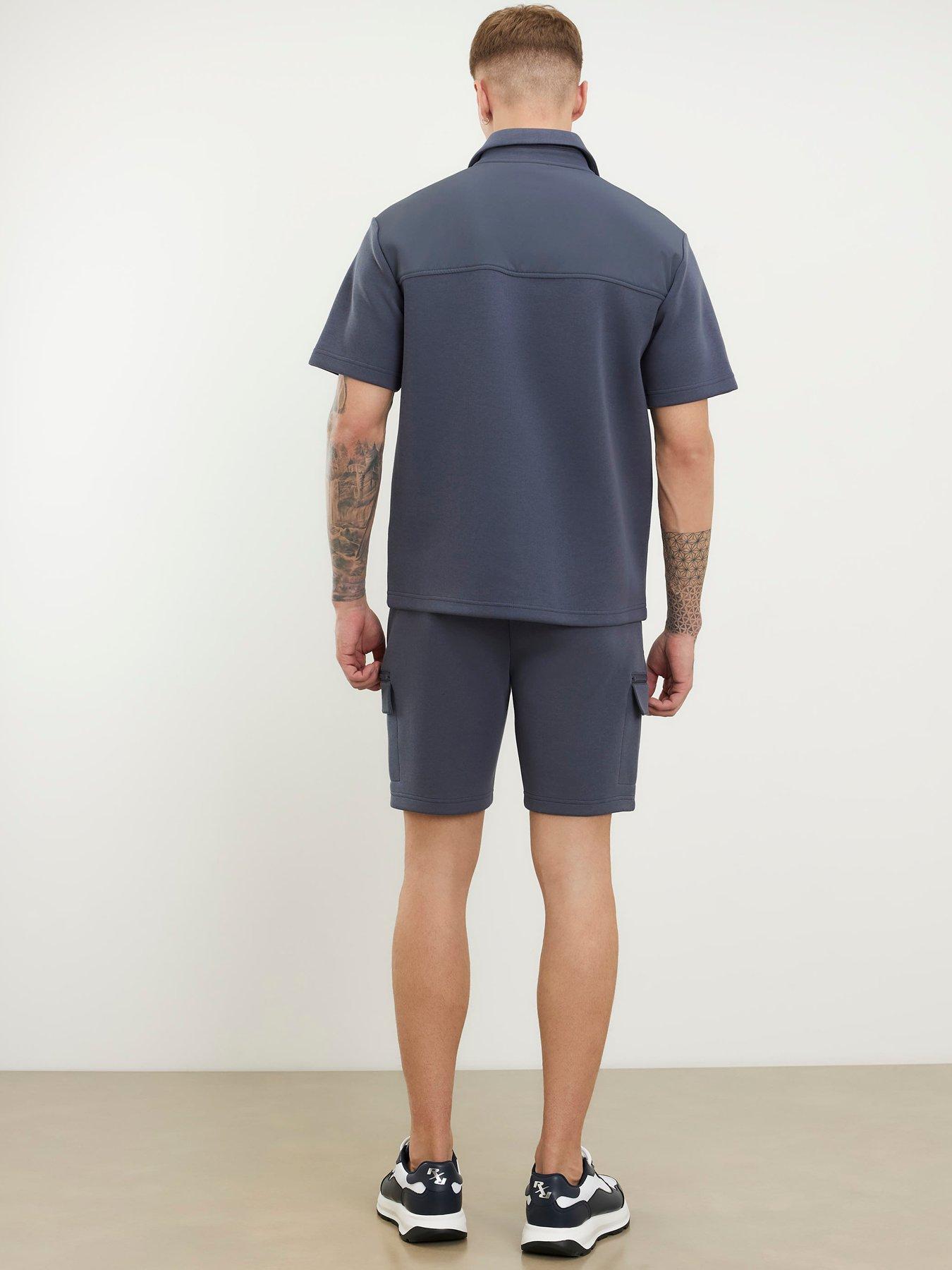 Image 2 of 4 of River Island Reg Scuba Nylon Shorts - Grey