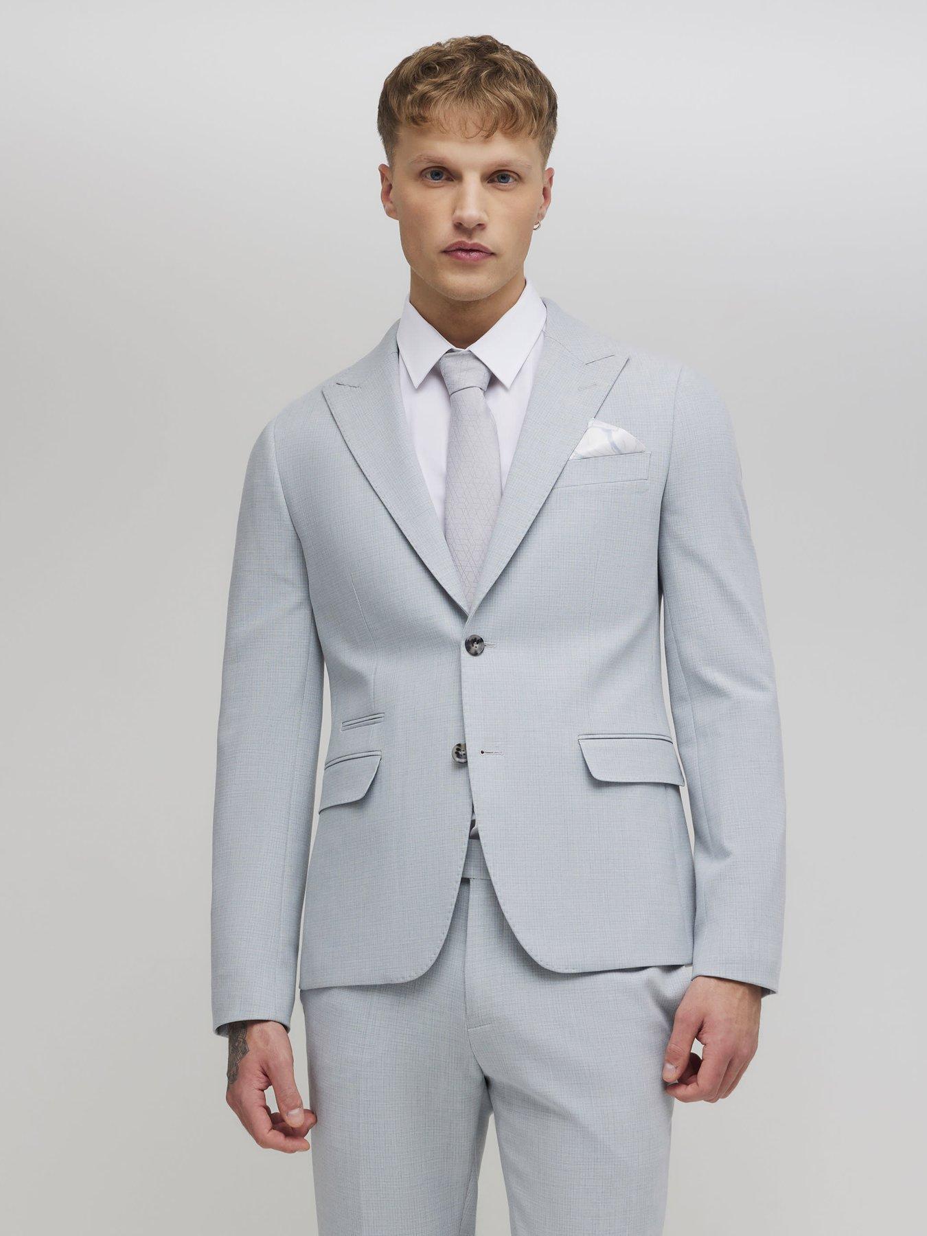 River Island River Island Mircocheck Skinny Suit Jacket