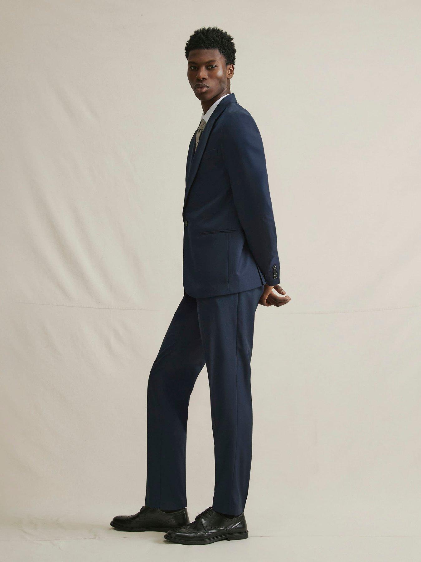 River Island Buzzy Blue Groom Suit Trouser - Navy