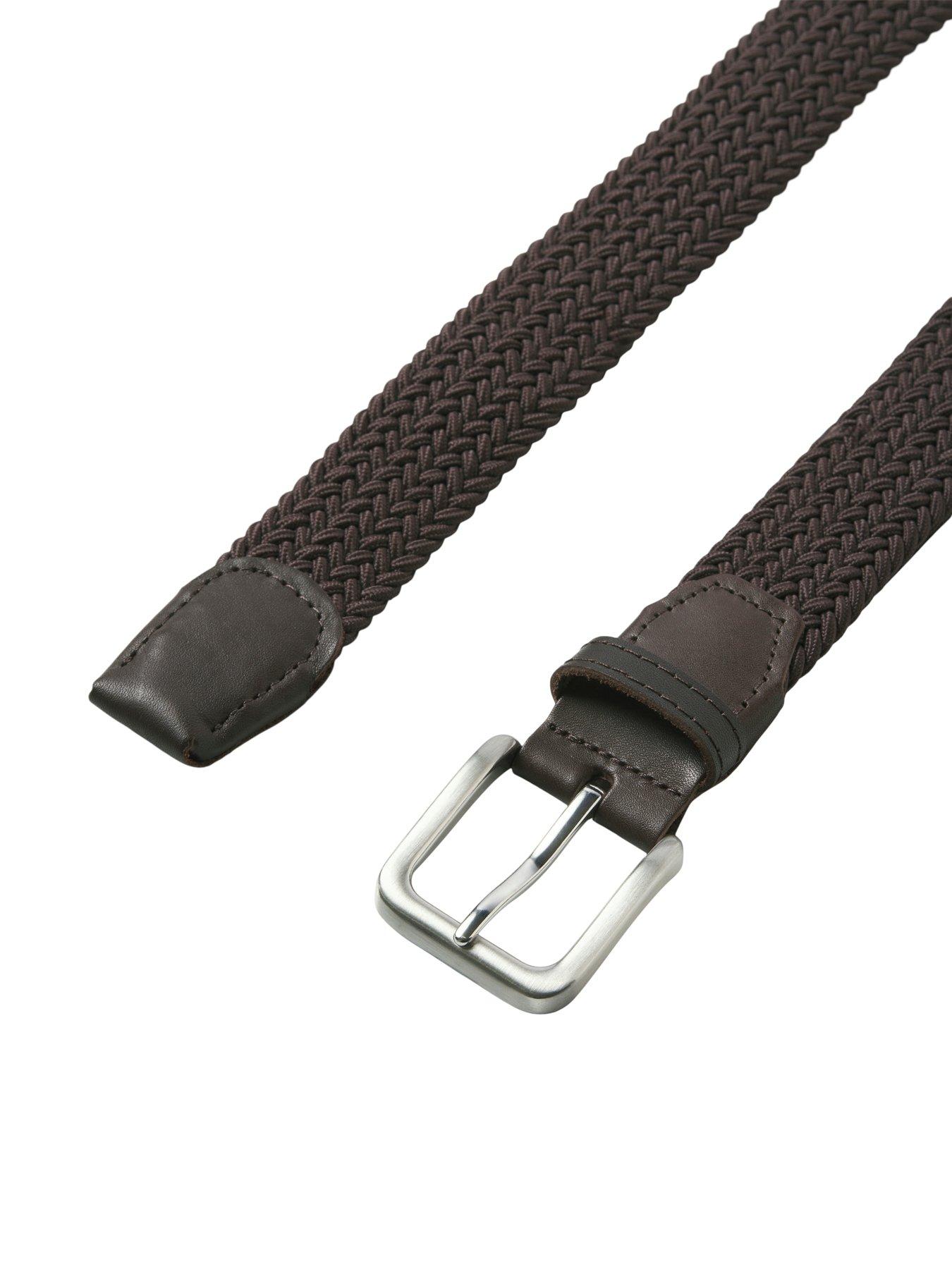  image of jack-jones-woven-belt-brown