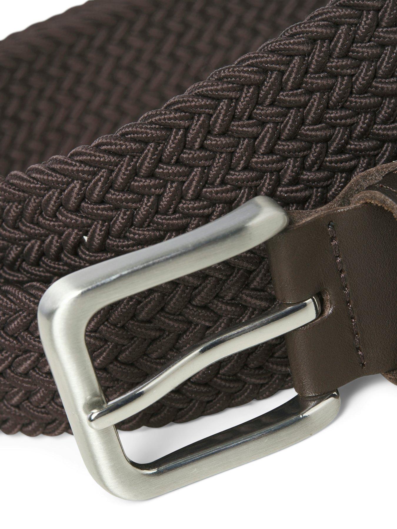  image of jack-jones-woven-belt-brown