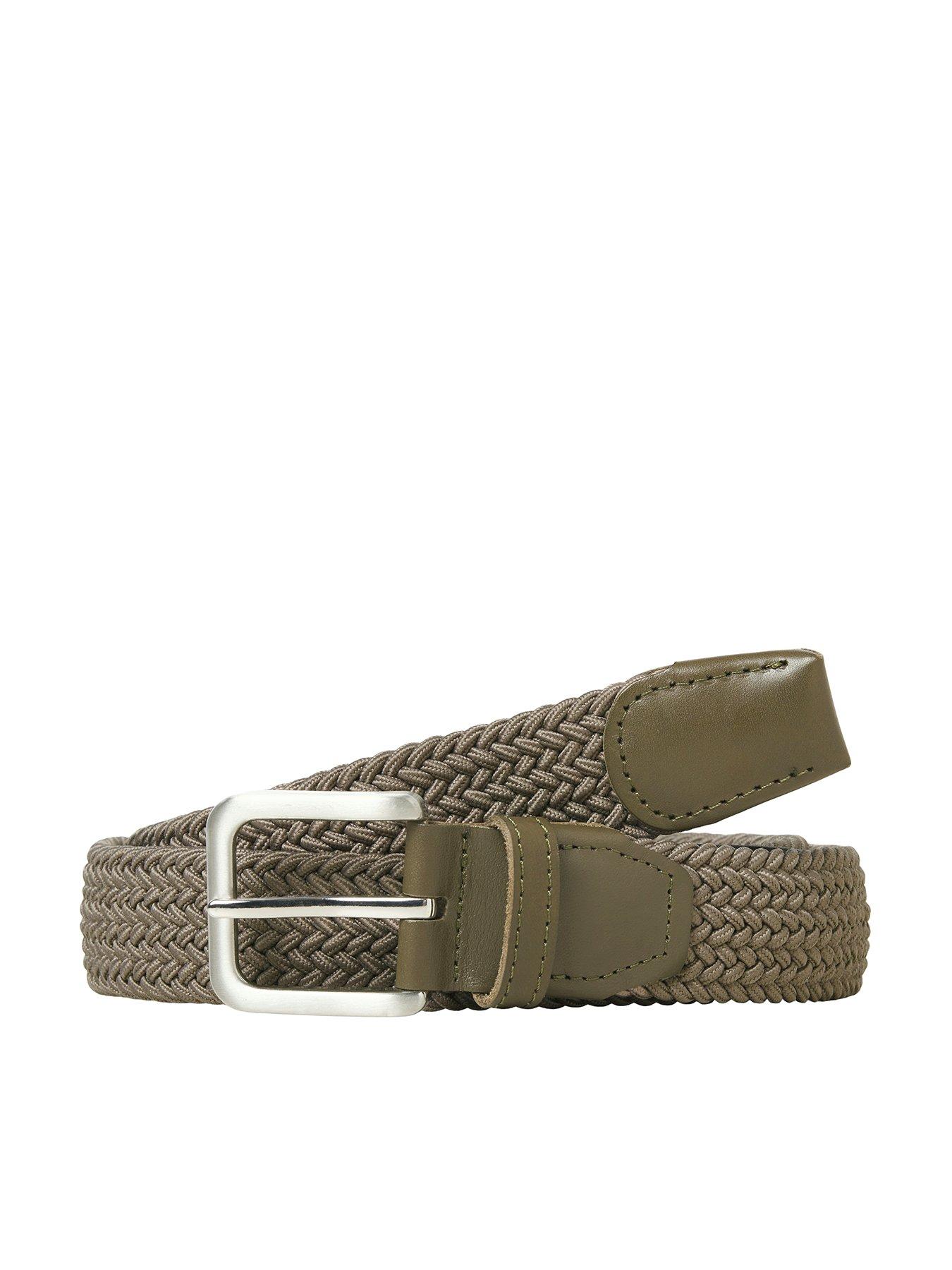  image of jack-jones-woven-belt-brown