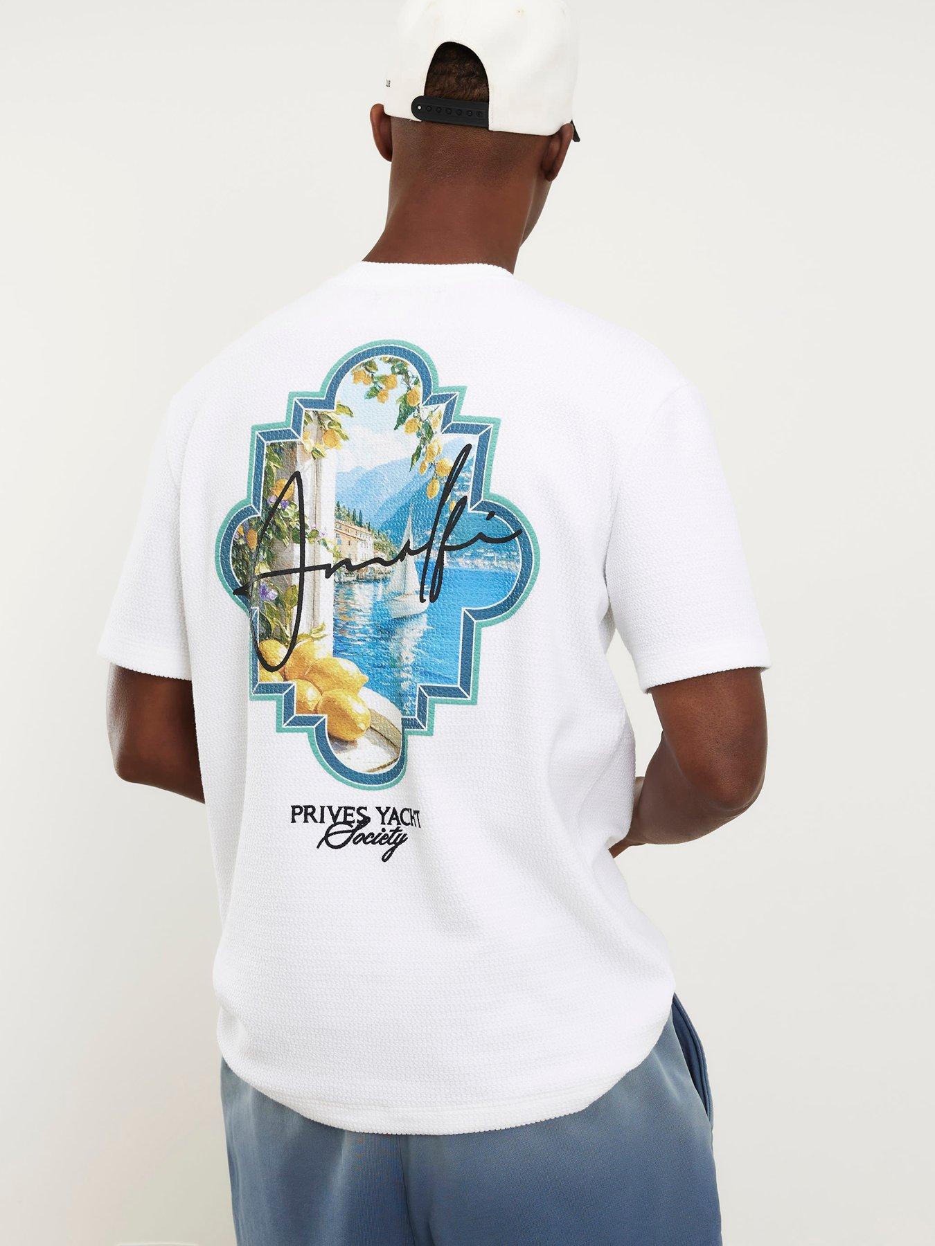 River Island Oversized Cotton St Tropez T-Shirt - White
