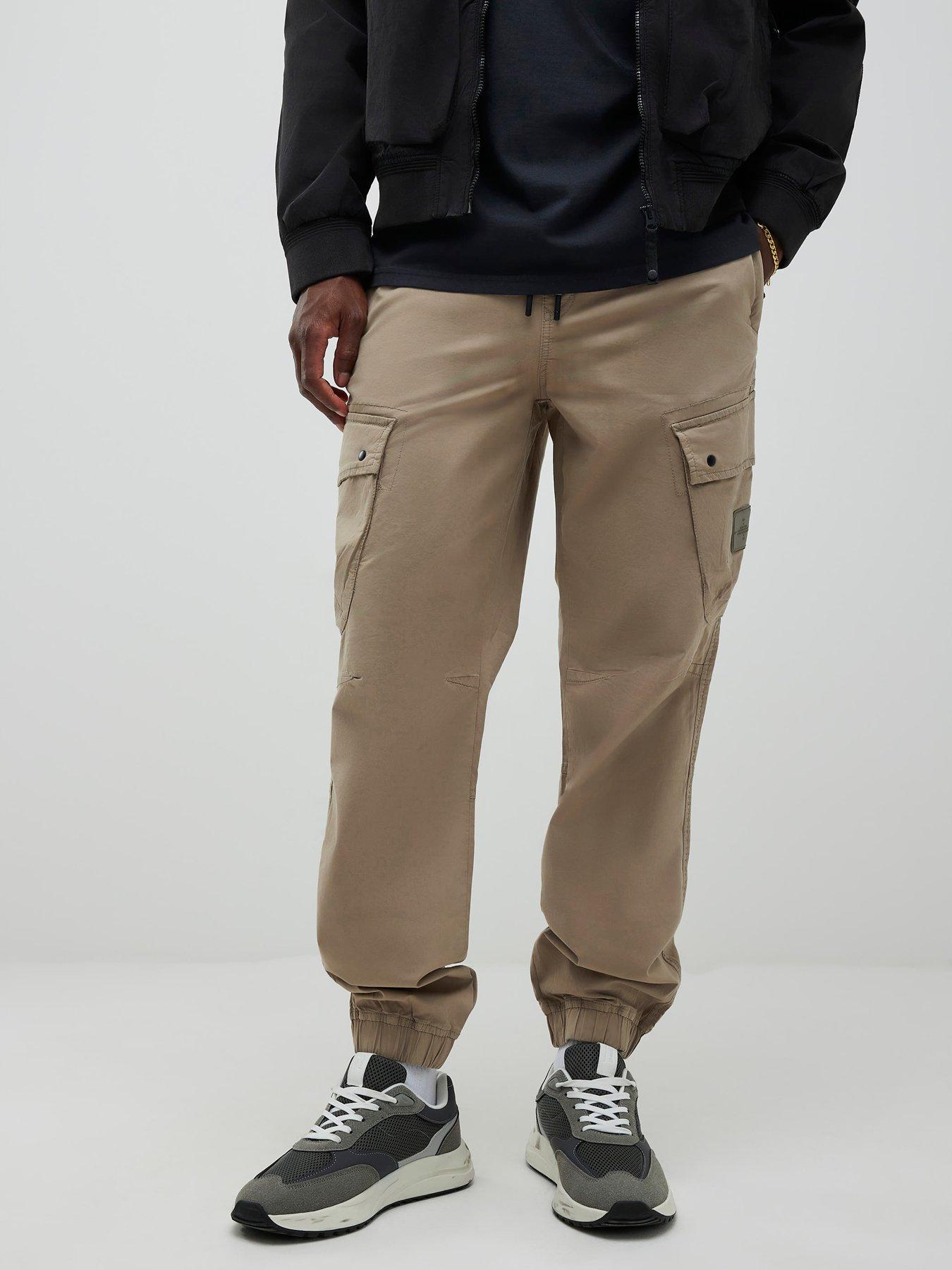  image of river-island-dixon-regular-cargo-trousers-grey