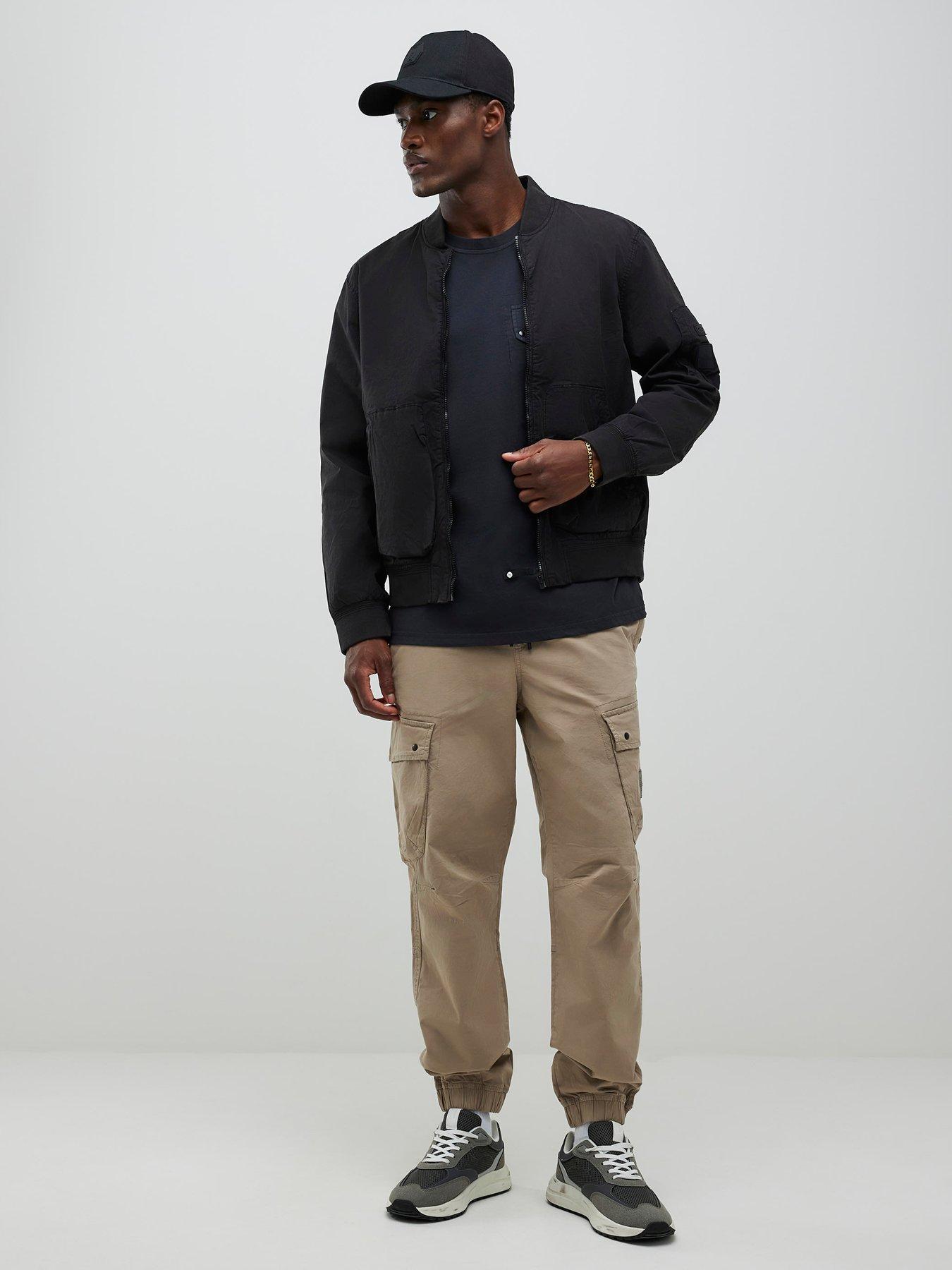  image of river-island-dixon-regular-cargo-trousers-grey