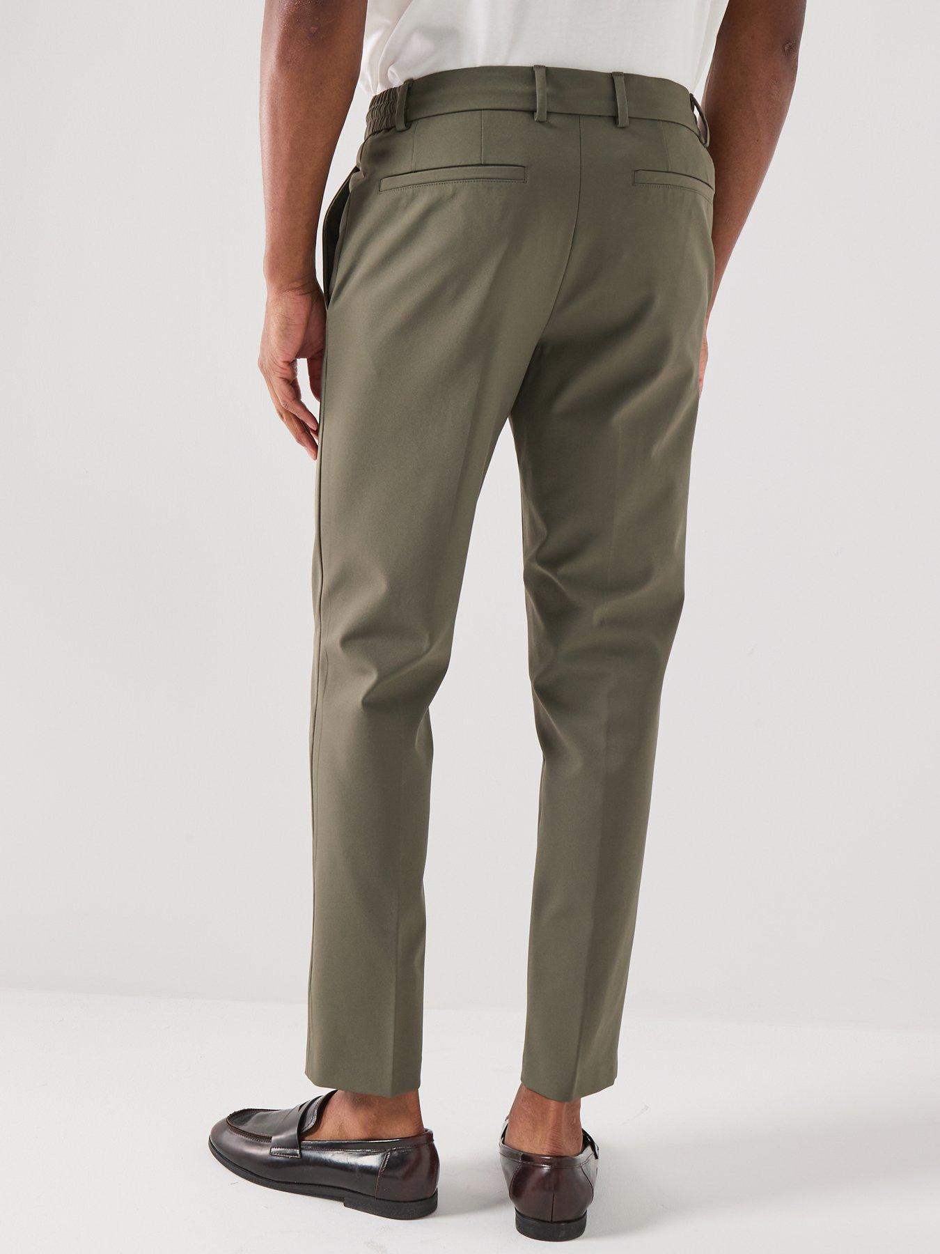 Image 2 of 5 of River Island Tech Comfort Suit Trousers - Green