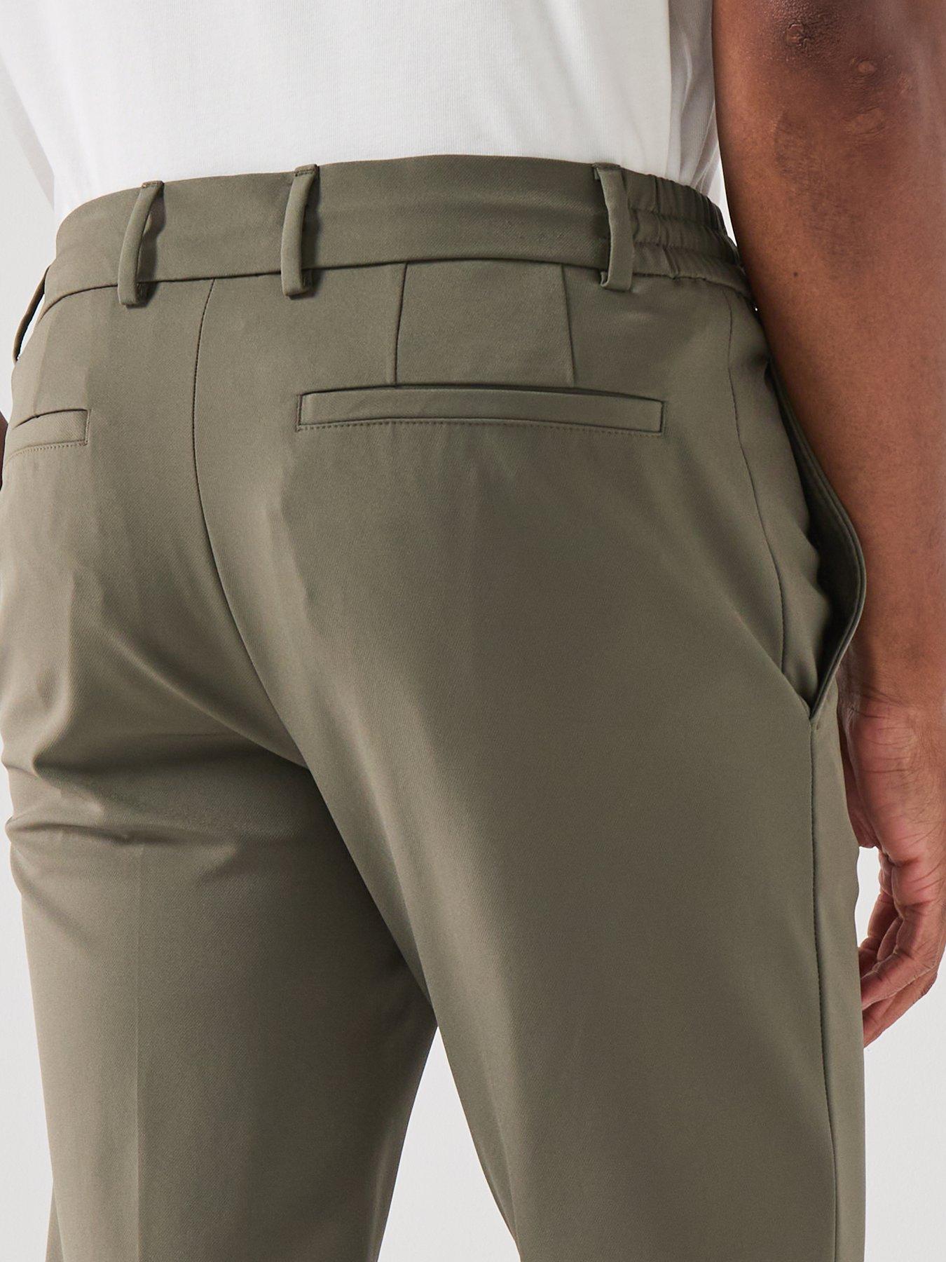 Image 5 of 5 of River Island Tech Comfort Suit Trousers - Green