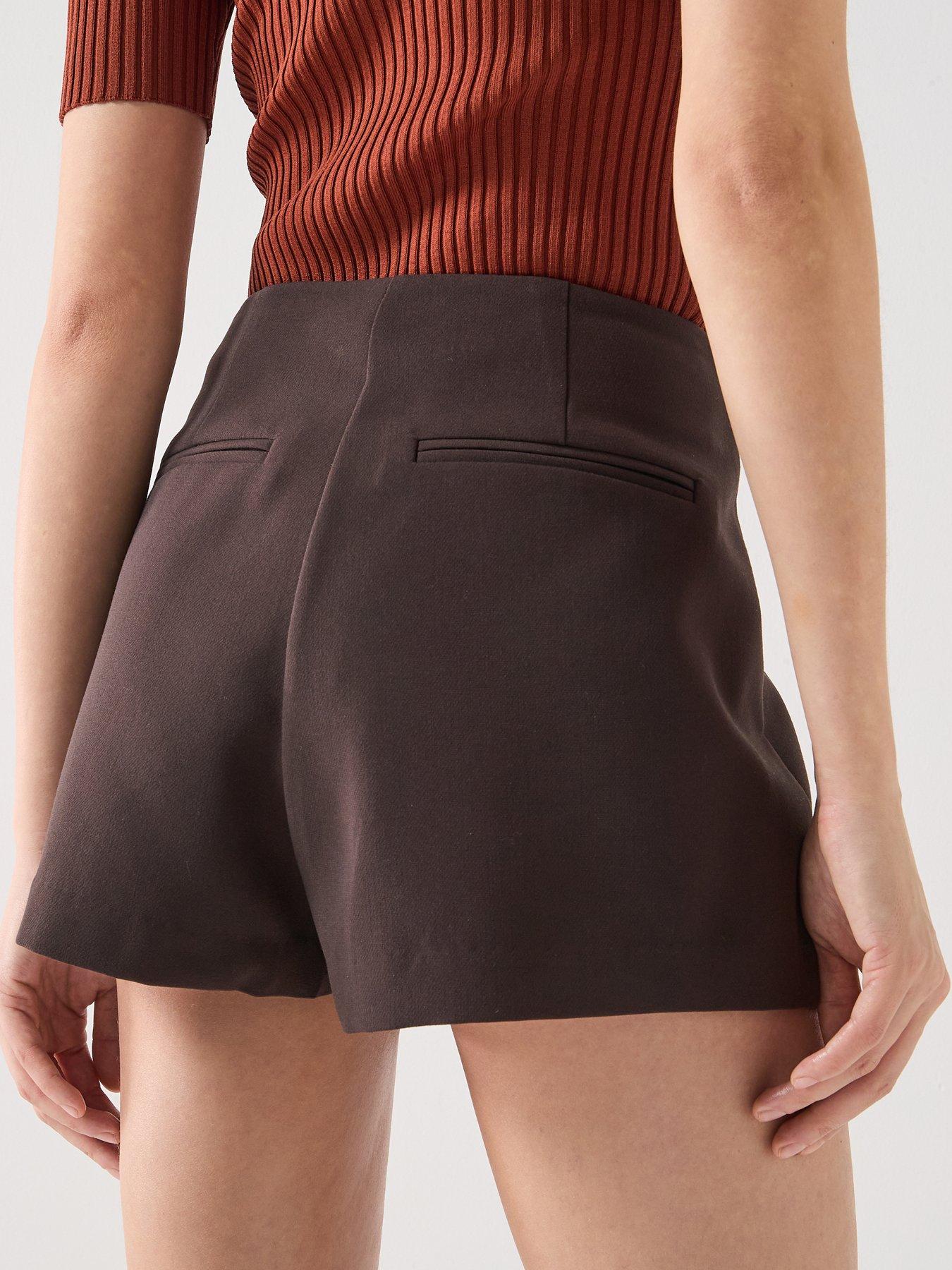  image of only-yasmine-wrap-skort-brown