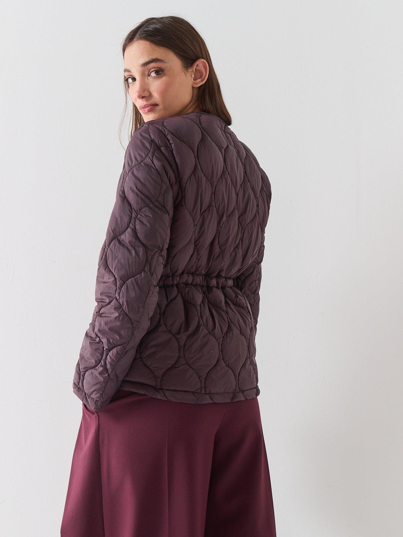  image of only-amara-quilted-jacket-fudge