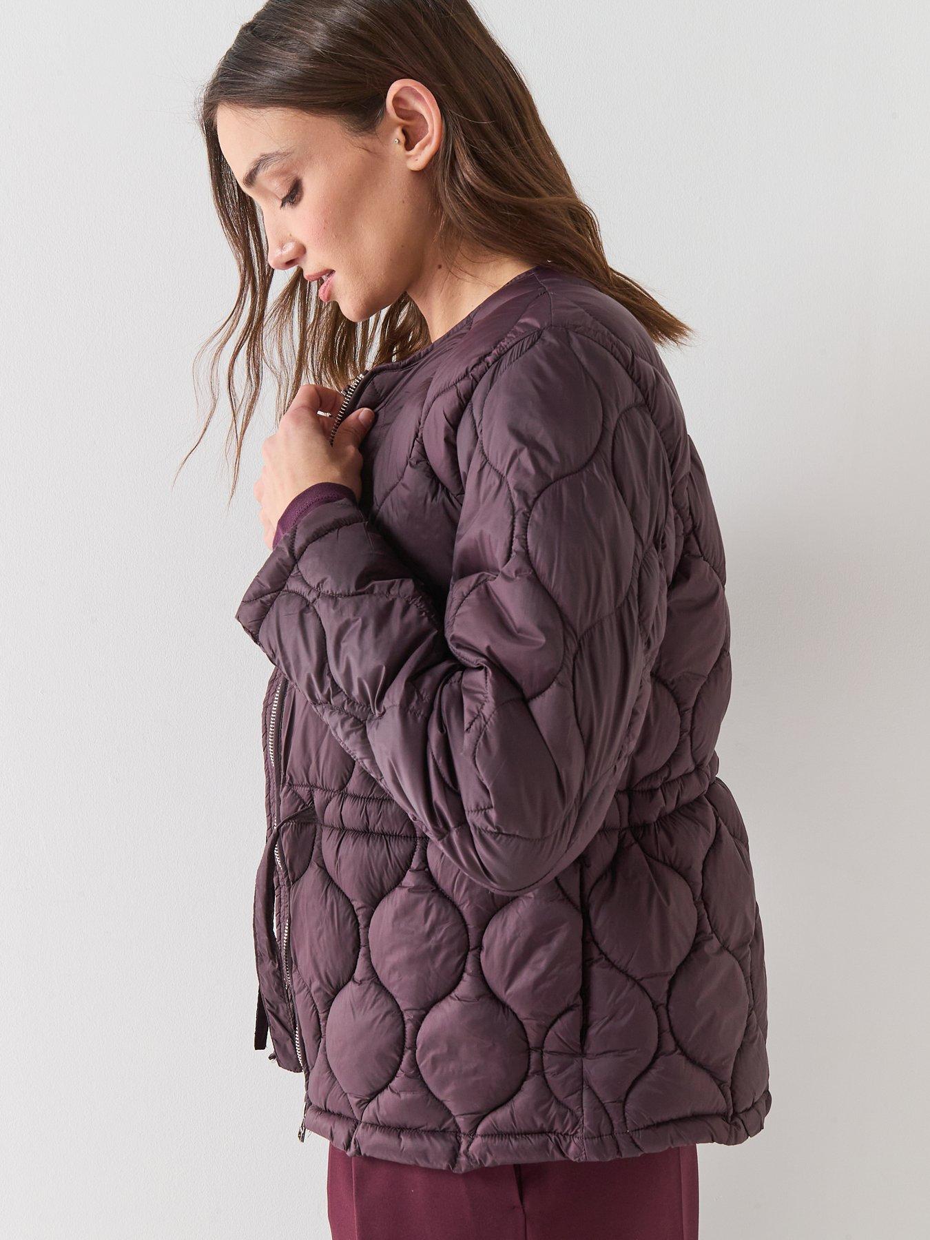  image of only-amara-quilted-jacket-fudge