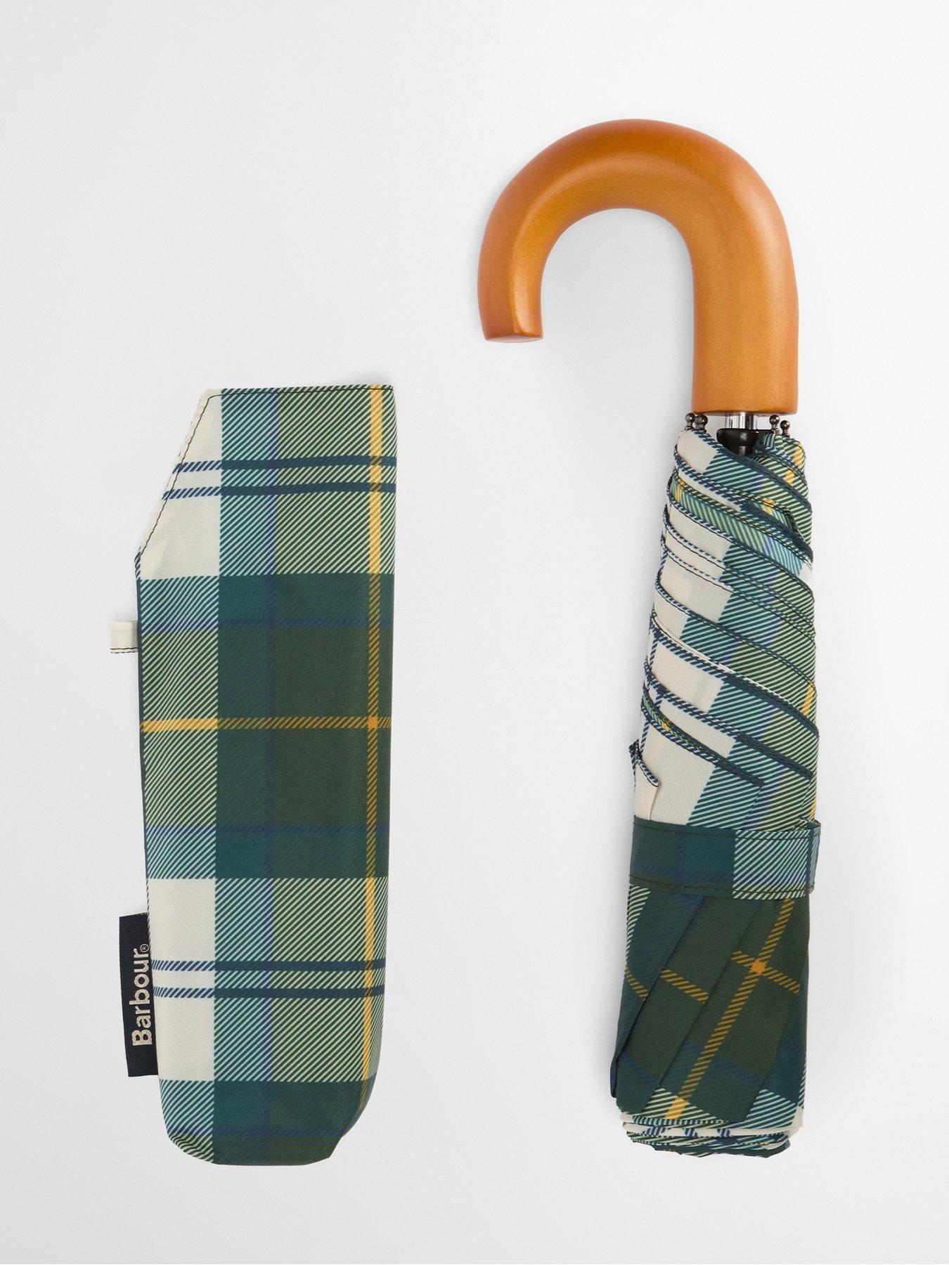  image of barbour-tartan-small-umbrella-green