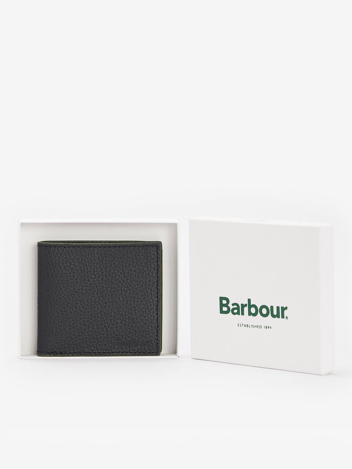  image of barbour-grain-leather-billfold-wallet-black