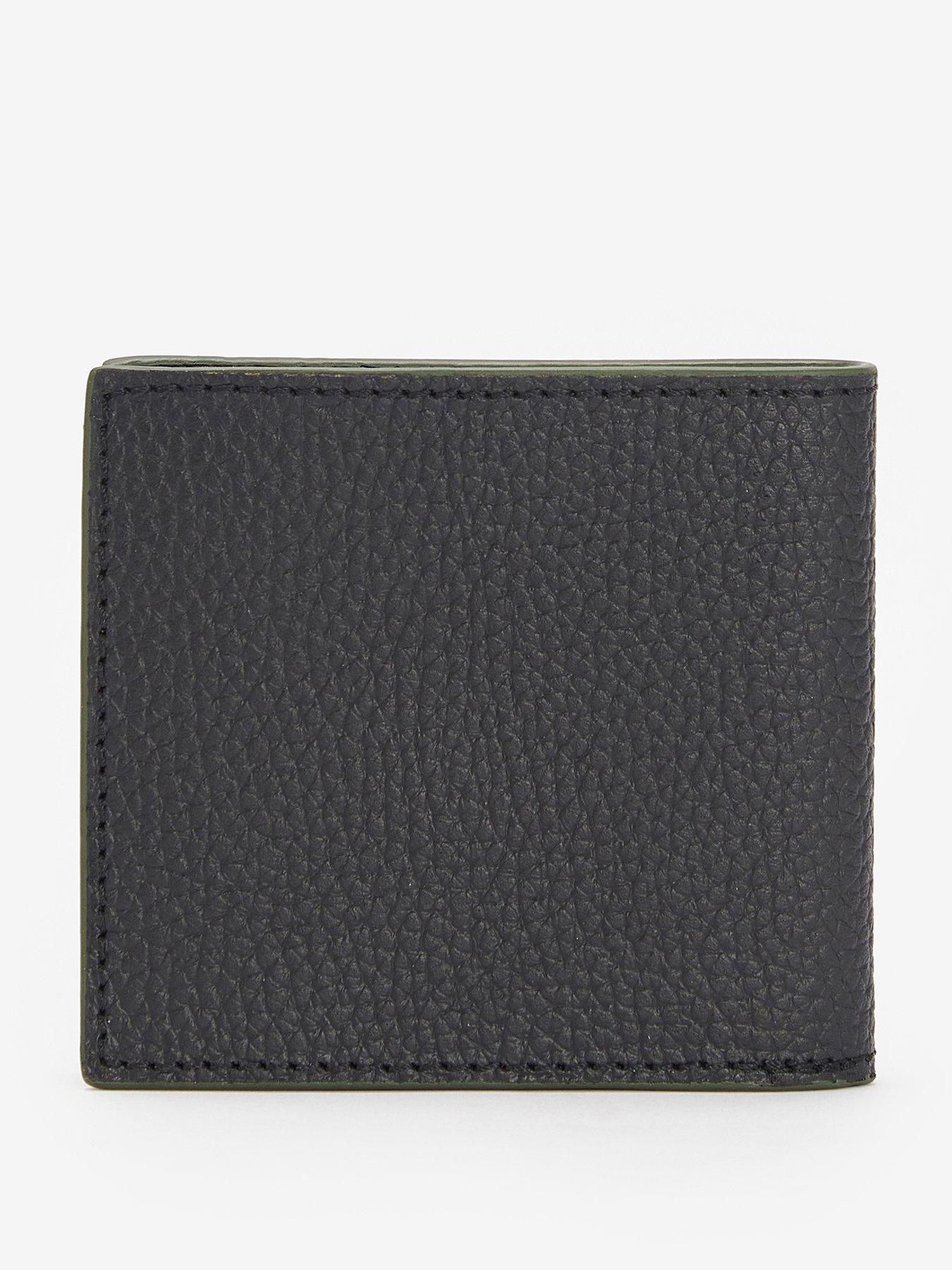  image of barbour-grain-leather-billfold-wallet-black
