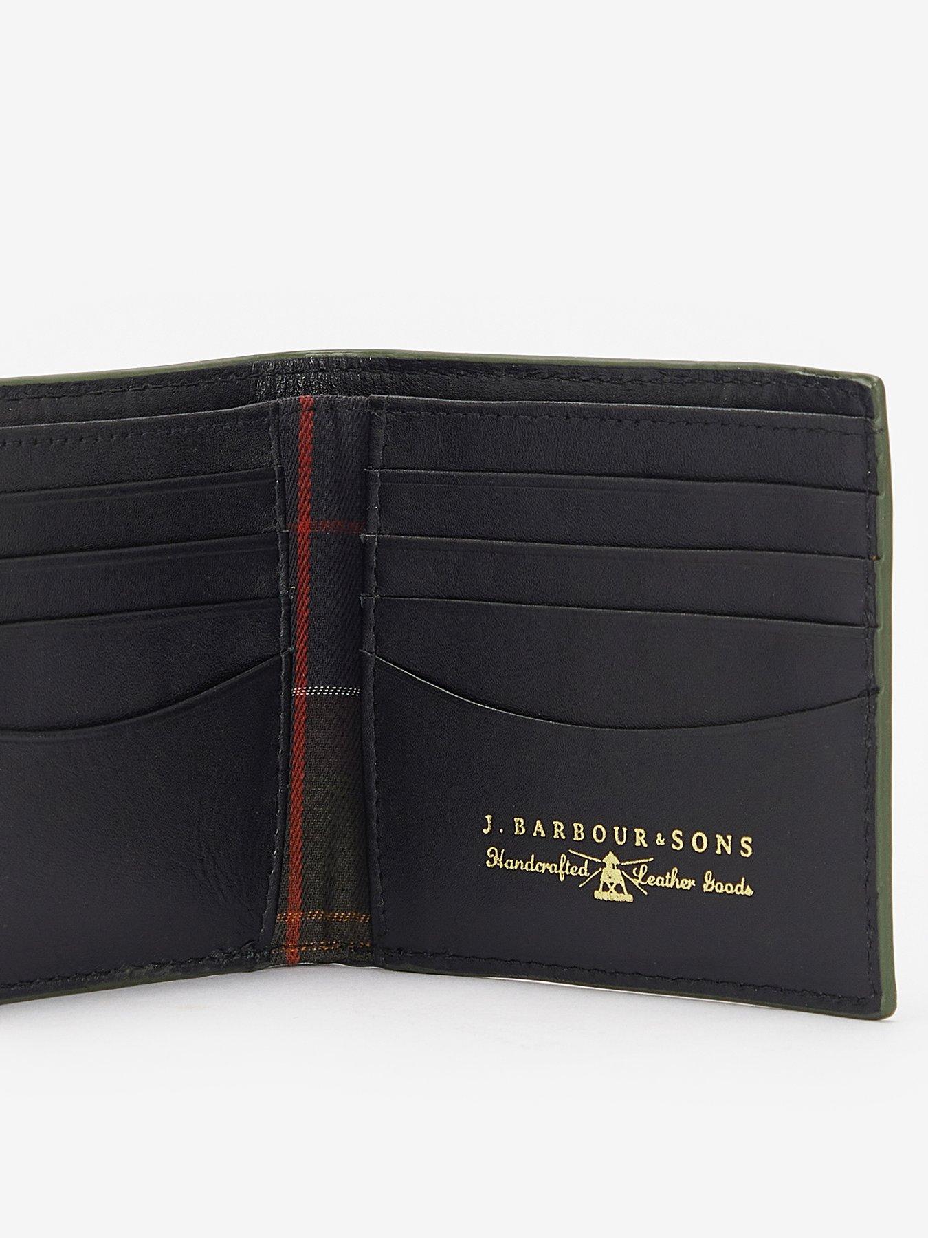  image of barbour-grain-leather-billfold-wallet-black