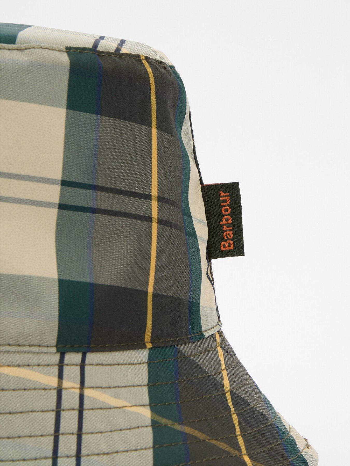  image of barbour-hutton-reversible-bucket-hat-khaki