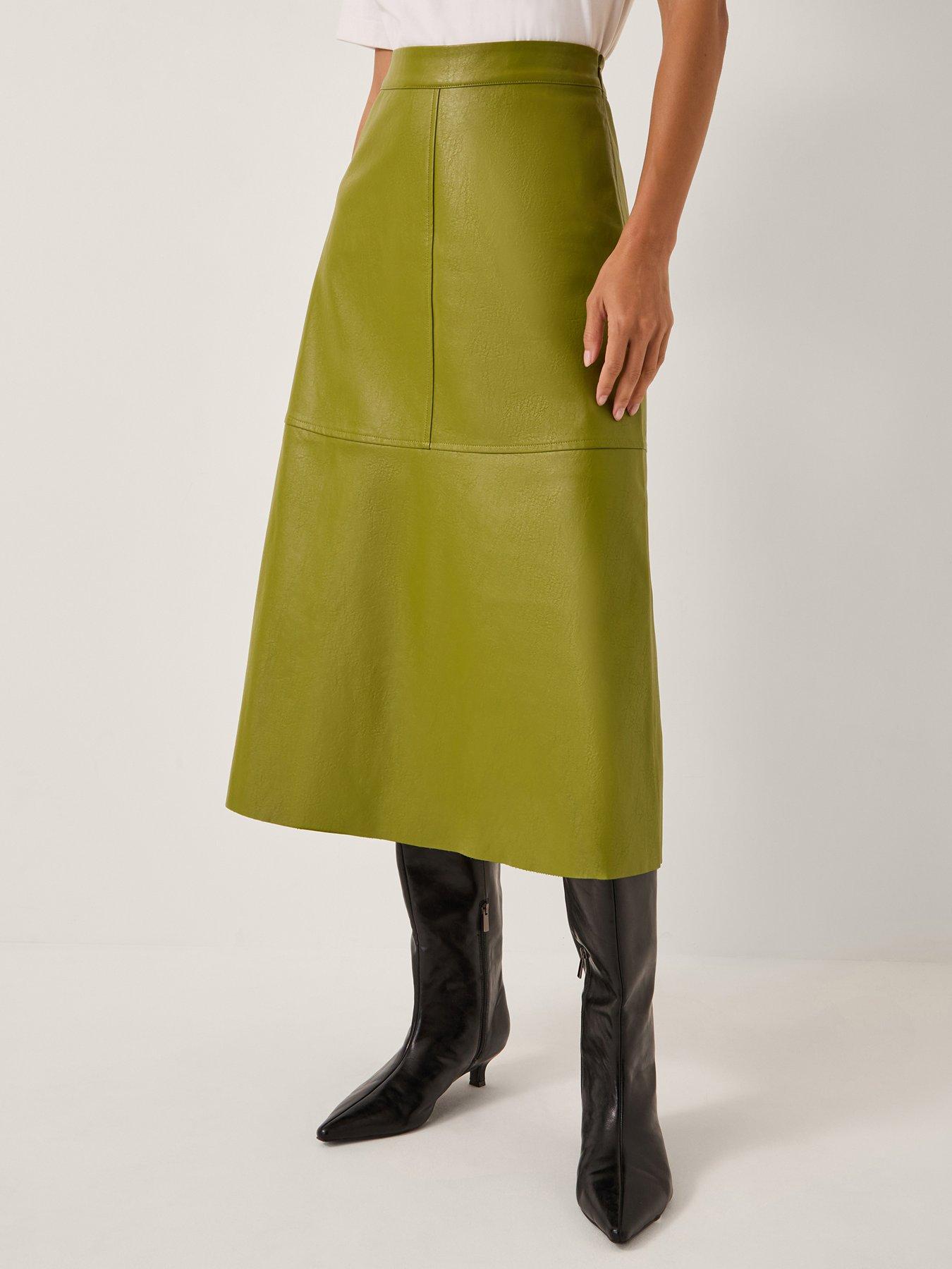  image of monsoon-pippa-pu-skirt