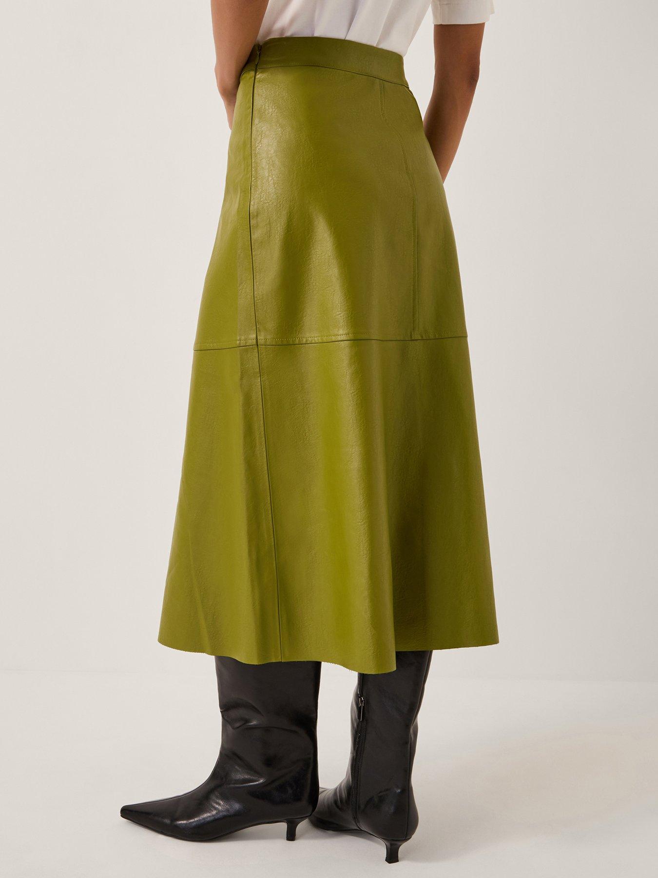  image of monsoon-pippa-pu-skirt
