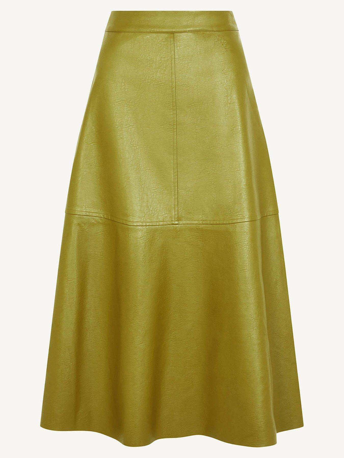  image of monsoon-pippa-pu-skirt