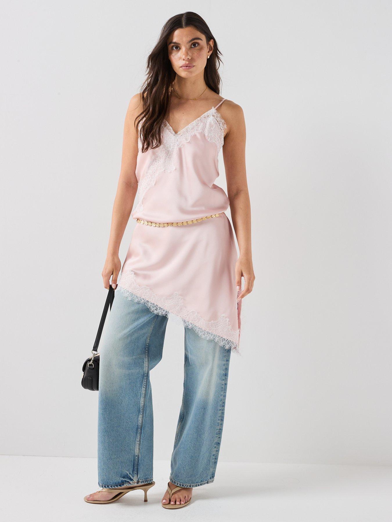 Only Bella Satin Lace Dress - Bonbon