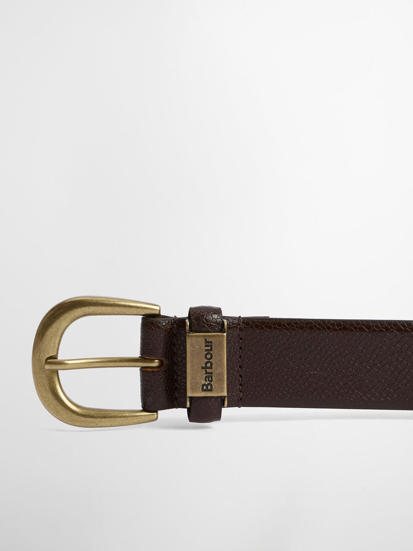  image of barbour-clyde-leather-belt-brown