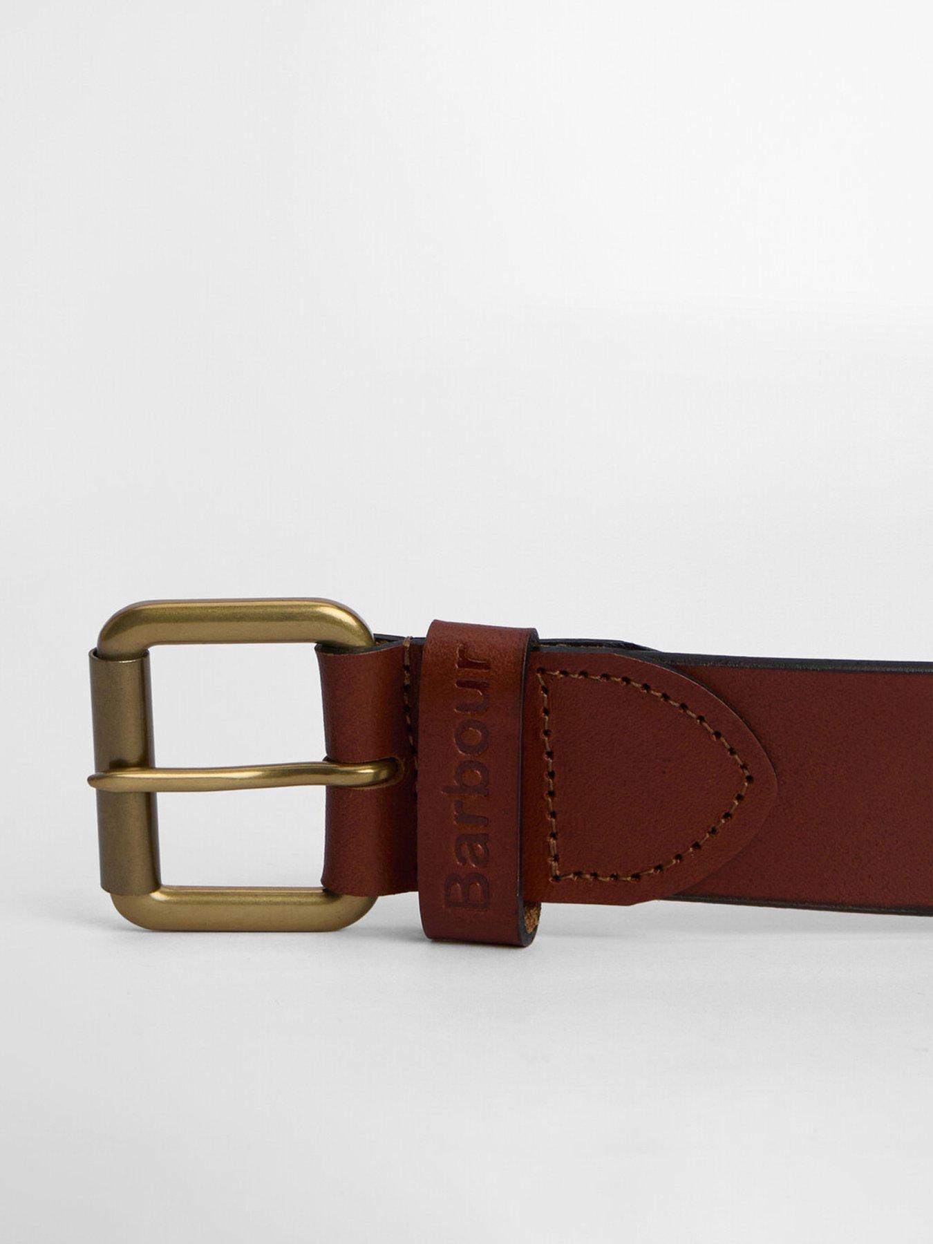  image of barbour-allanton-leather-belt-brown