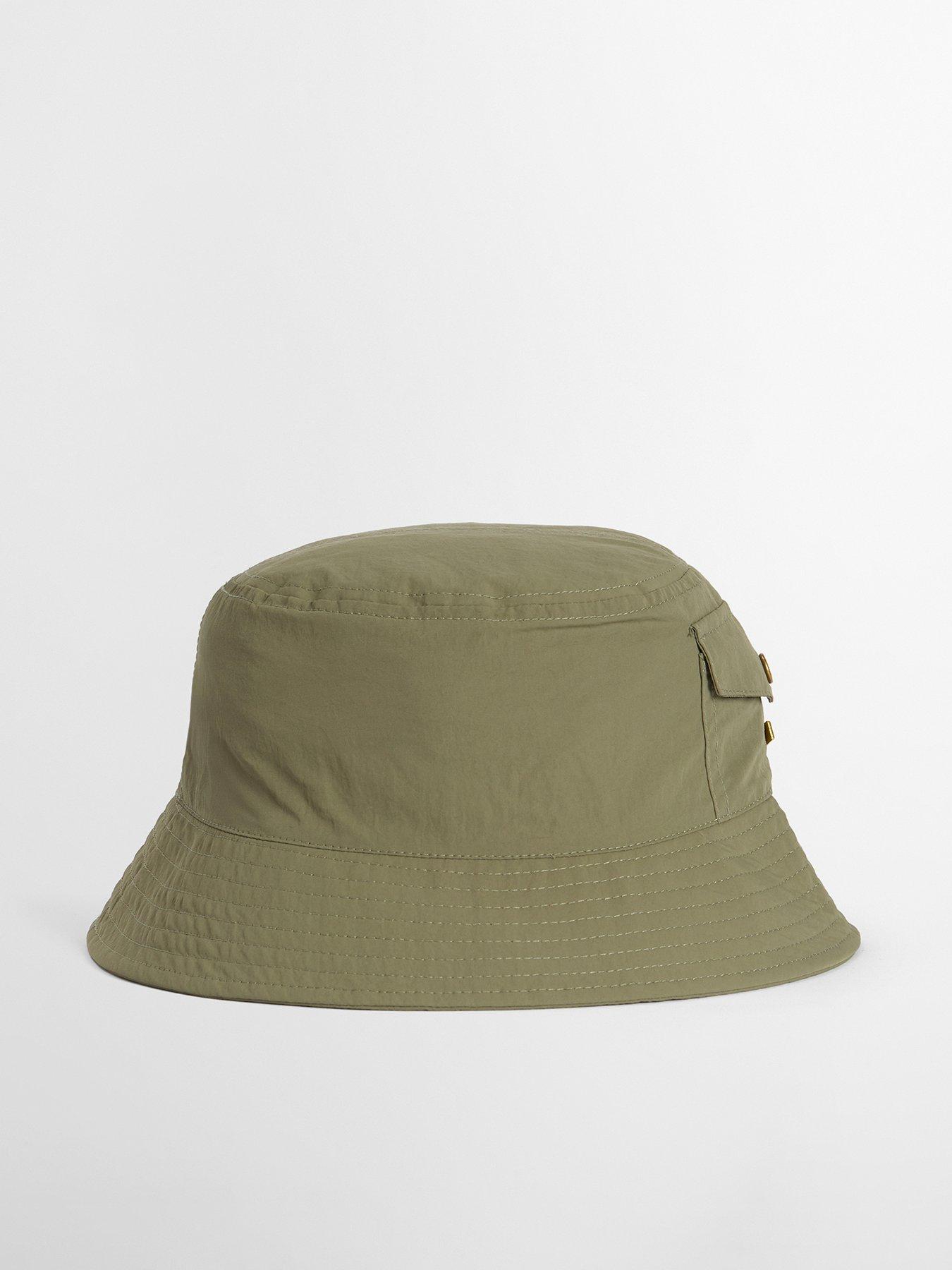 barbour-tracker-showerproof-bucket-hat-khaki-dark-green